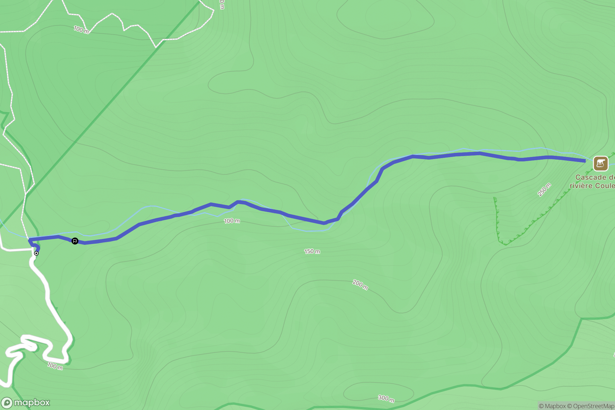 Le Prêcheur : carte du parcours de randonnée - France