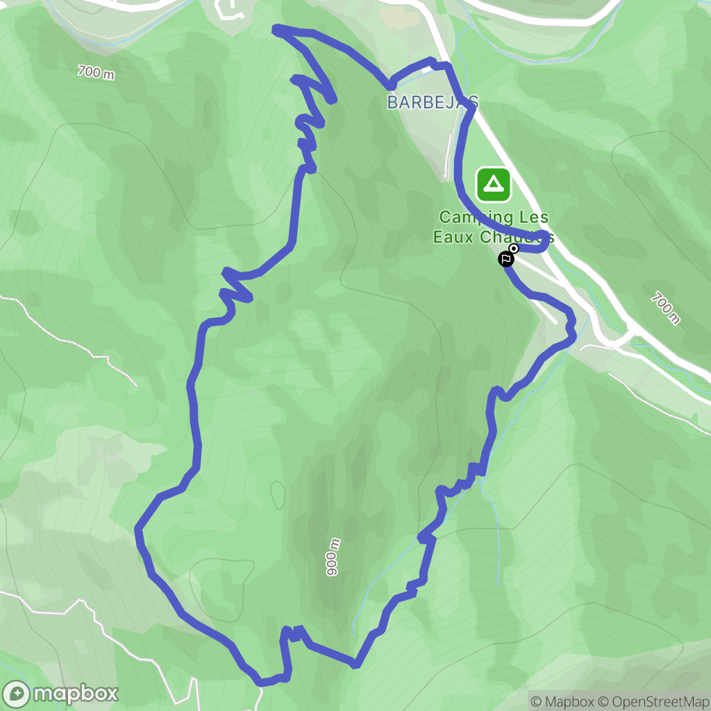 Digne-les-Bains : carte du parcours de randonnée - France