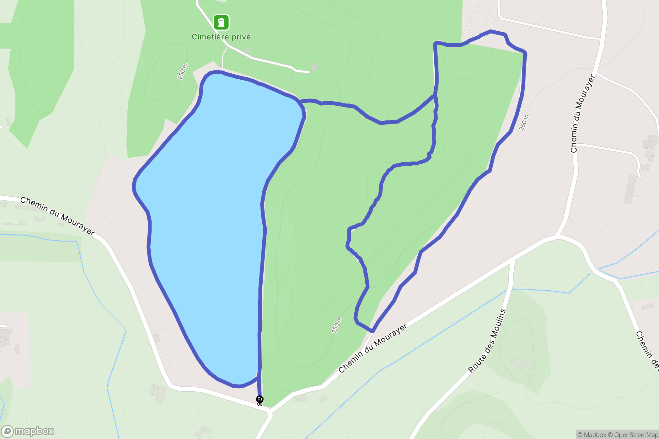 Montmeyran : carte du parcours de randonnée - France