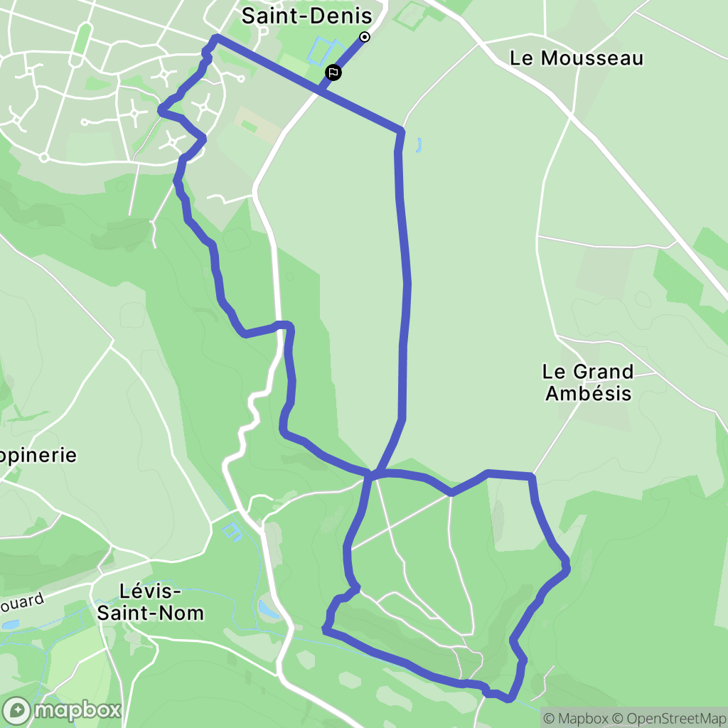 Le Mesnil-Saint-Denis : carte du parcours de randonnée - France