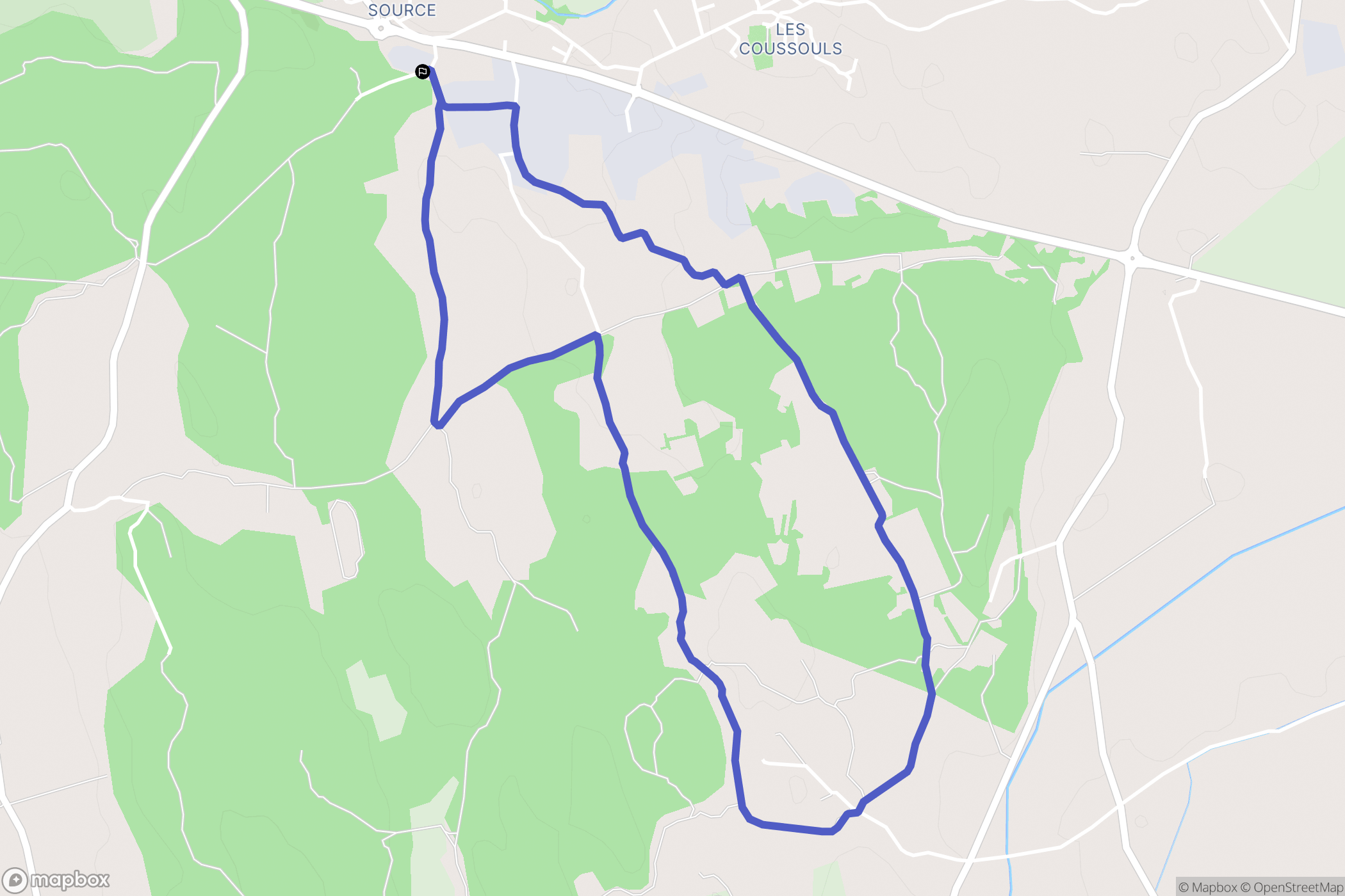 Grans : carte du parcours de randonnée - France