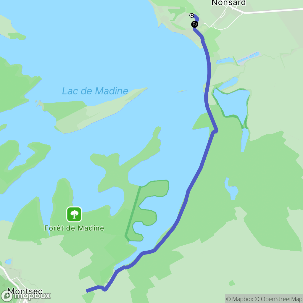 Nonsard-Lamarche : carte du parcours de randonnée - France