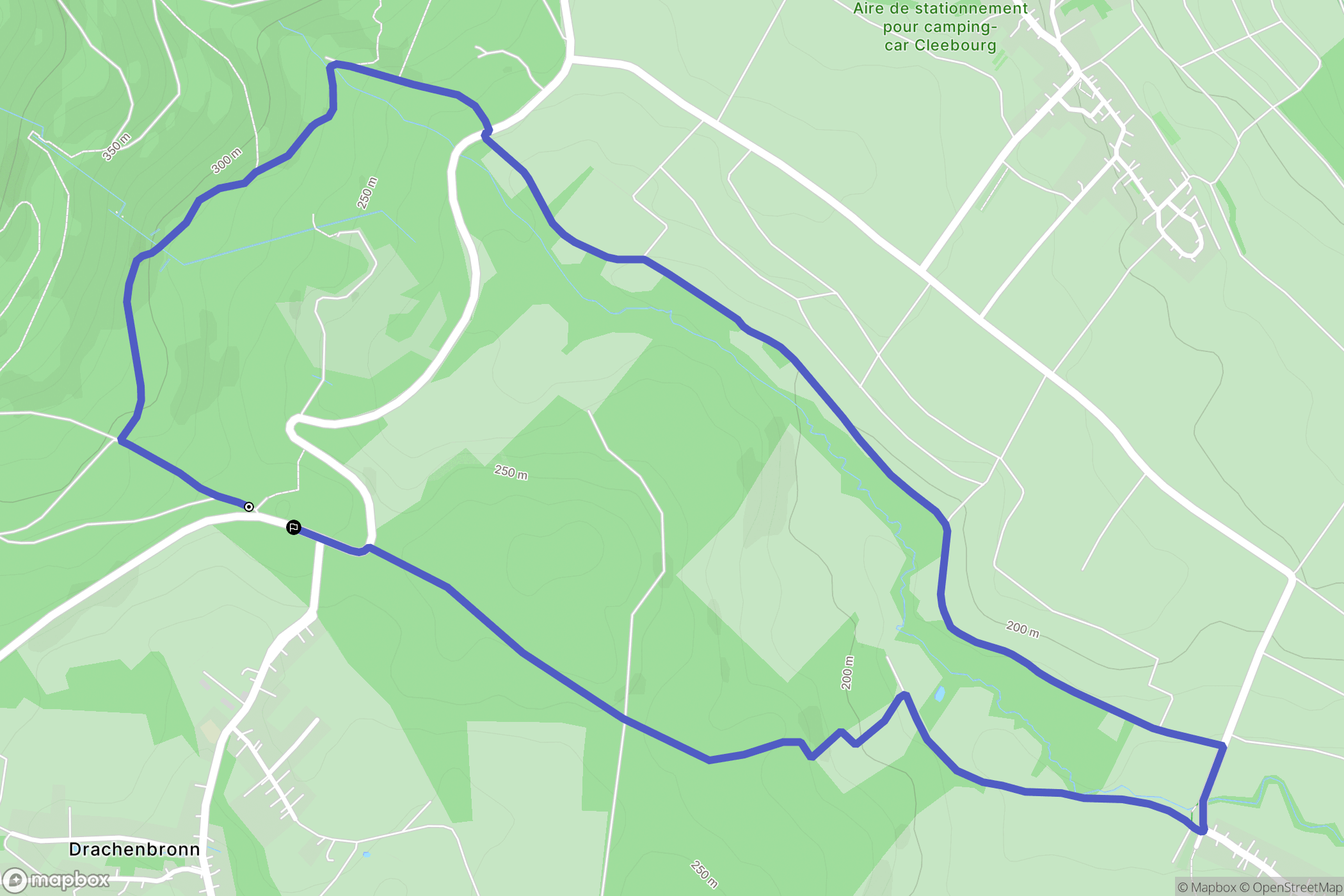 Drachenbronn-Birlenbach : carte du parcours de randonnée - France