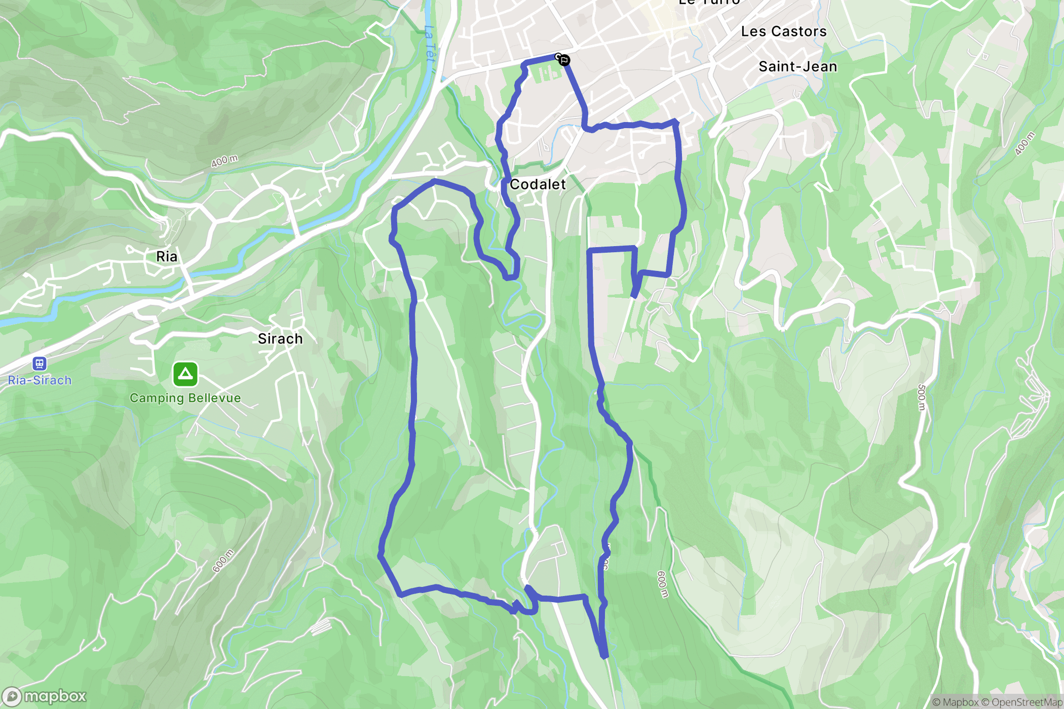 Prades : carte du parcours de randonnée - France
