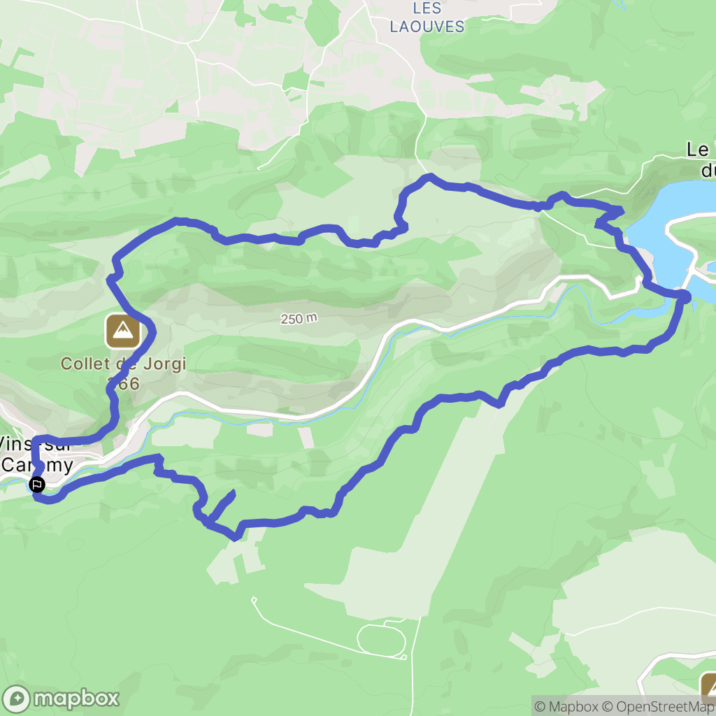 Vins-sur-Caramy : carte du parcours de randonnée - France