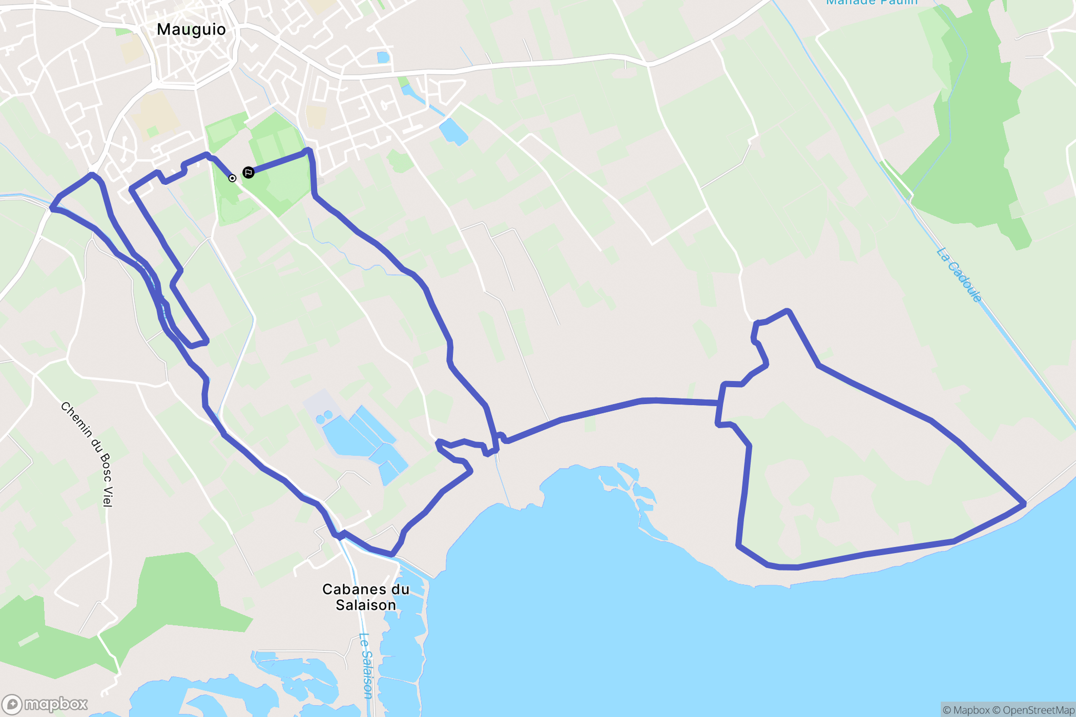 Mauguio : carte du parcours de randonnée - France