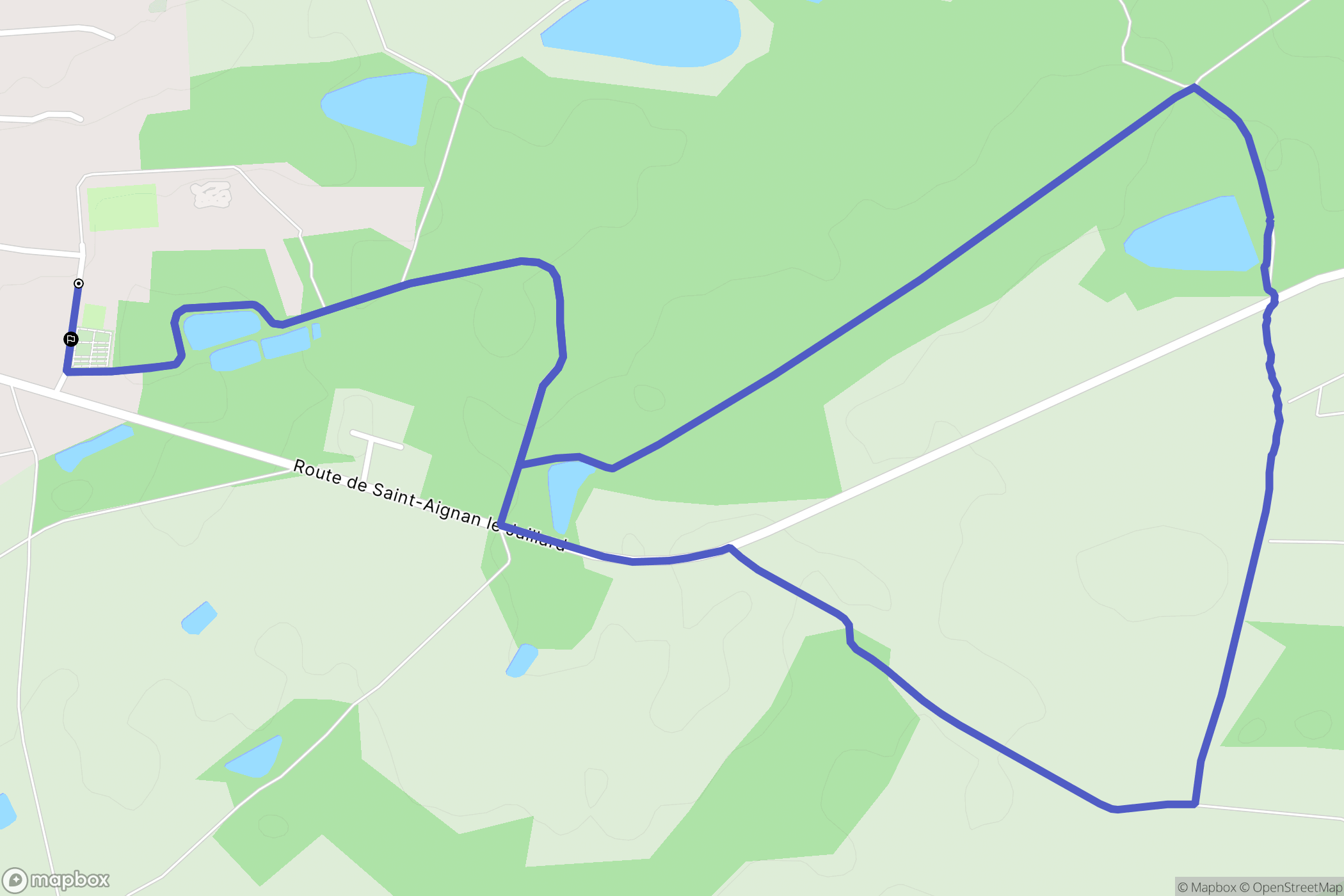 Viglain : carte du parcours de randonnée - France