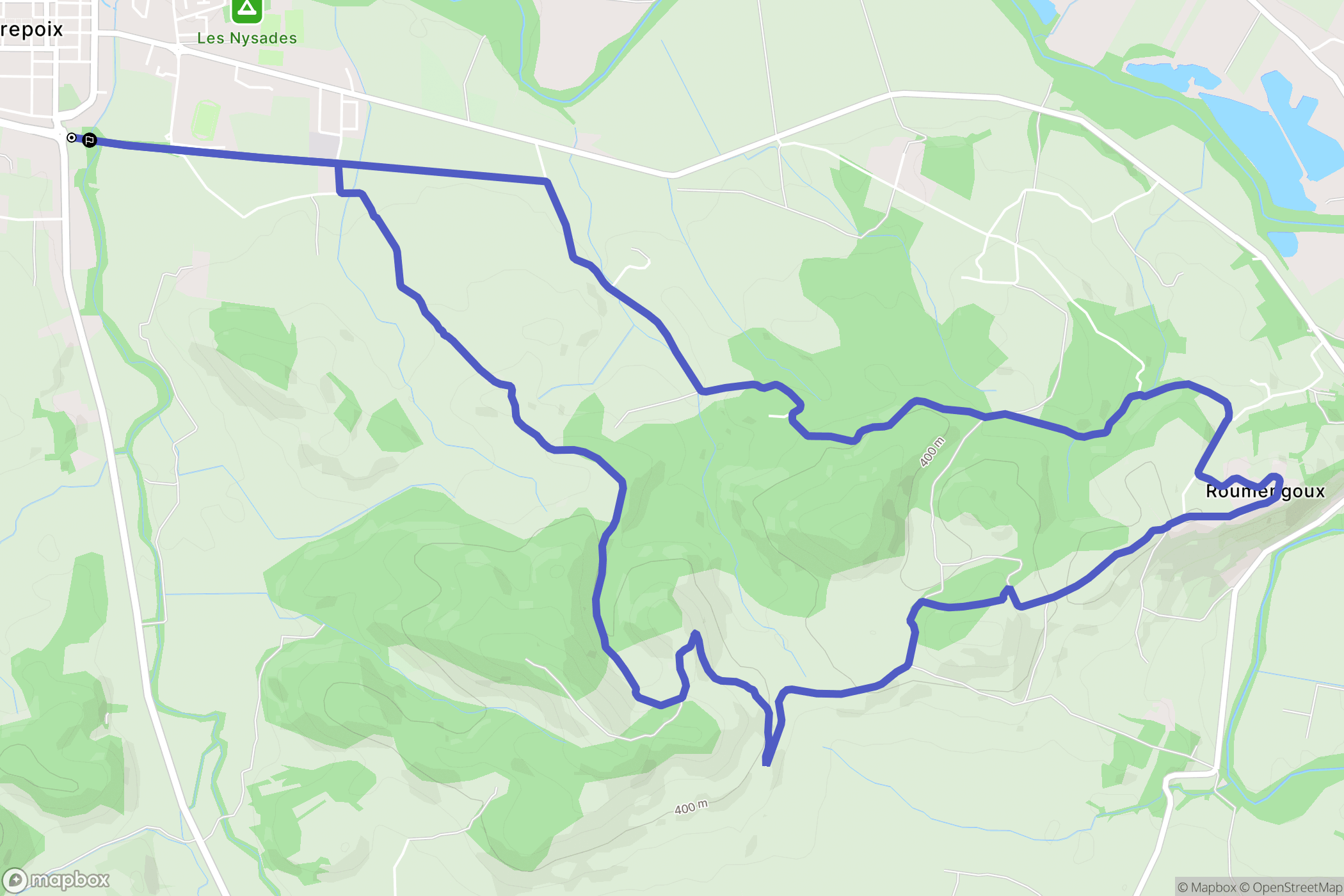 Mirepoix : carte du parcours de randonnée - France