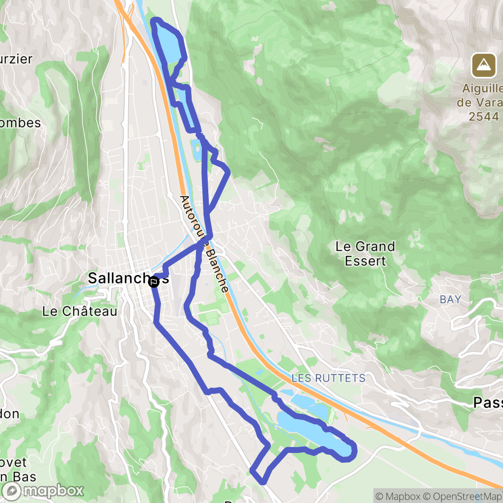 Sallanches : carte du parcours de randonnée - France