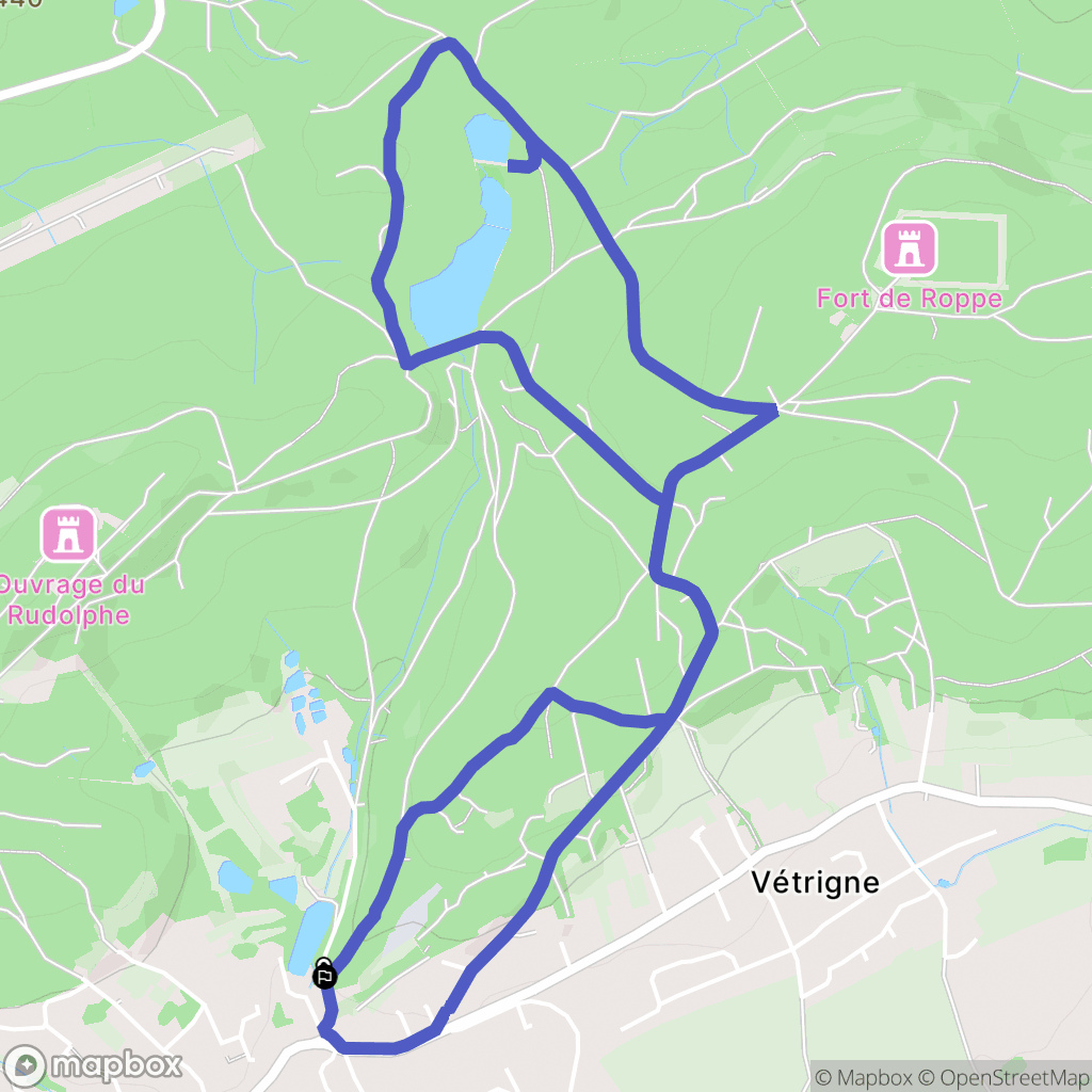 Offemont : carte du parcours de randonnée - France
