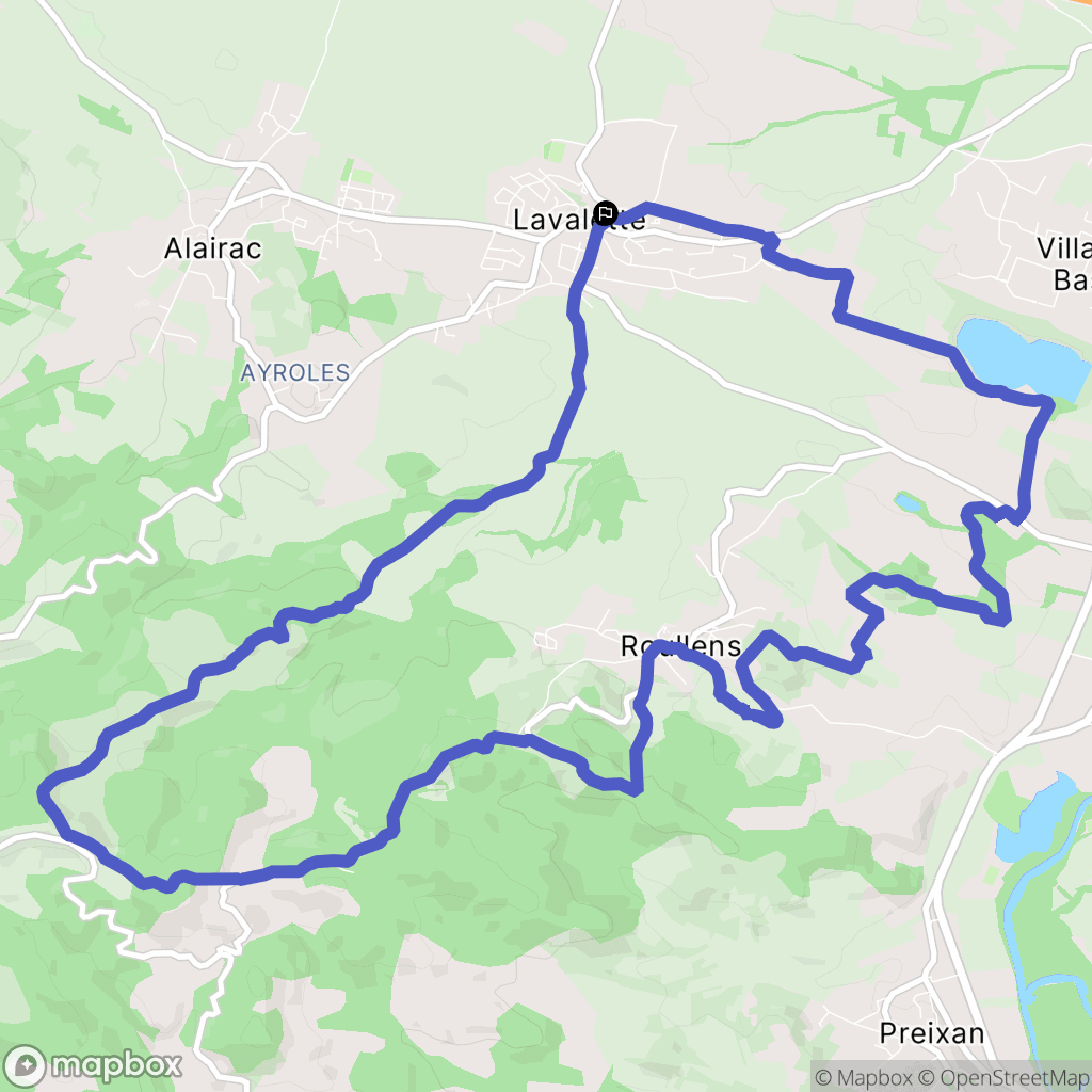Lavalette : carte du parcours de randonnée - France