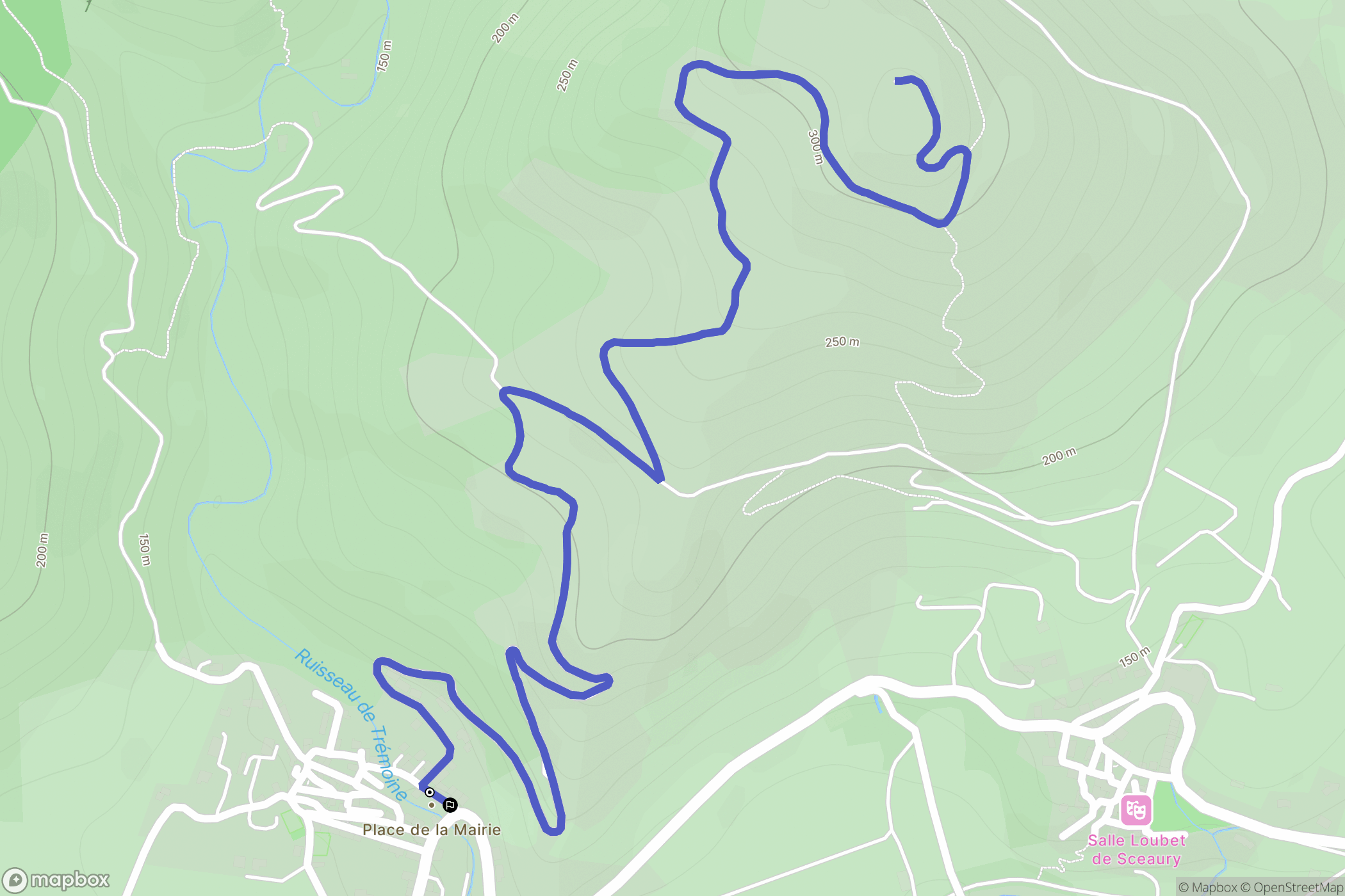 Rasiguères : carte du parcours de randonnée - France