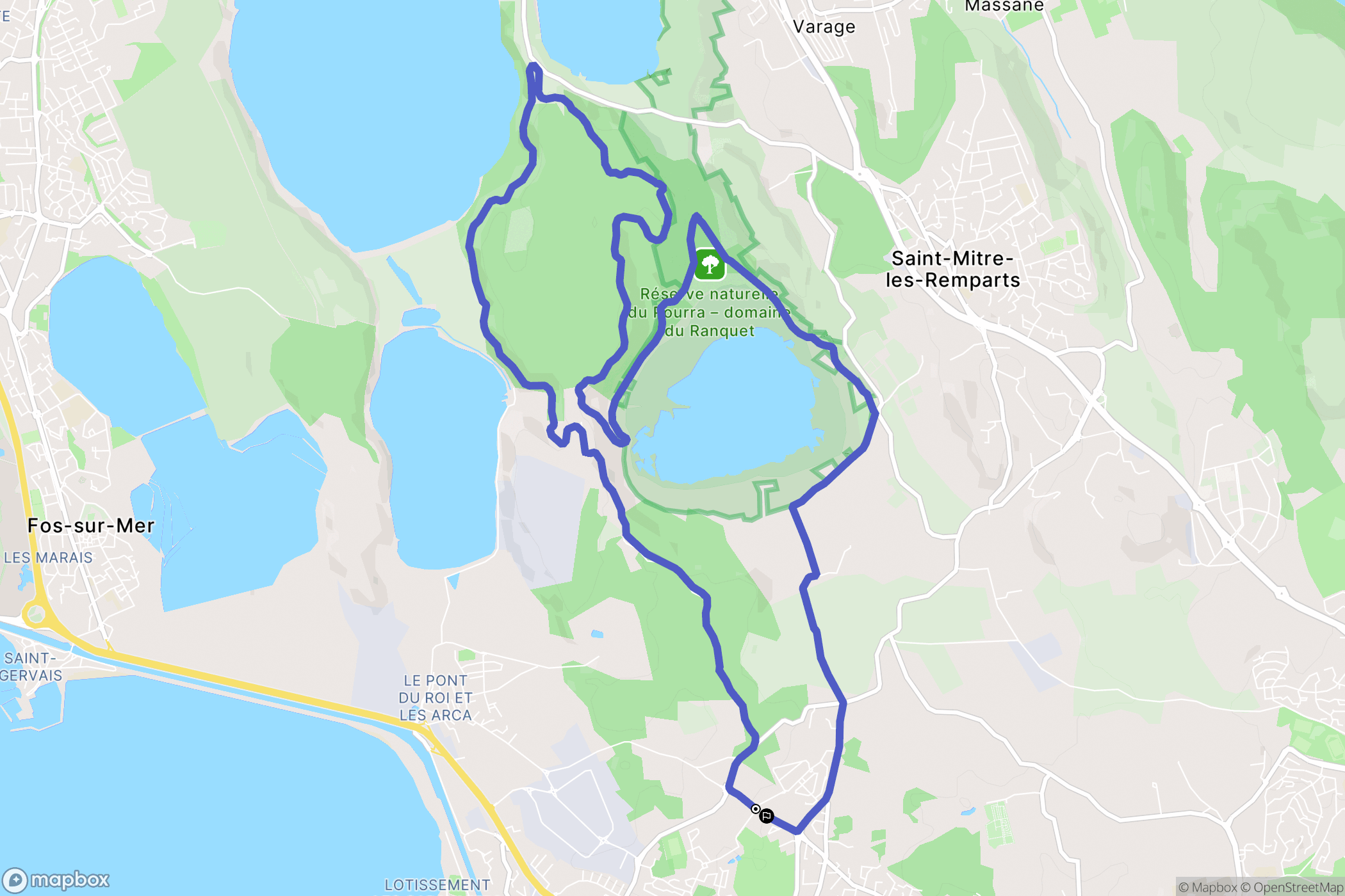 Port-de-Bouc : carte du parcours de randonnée - France