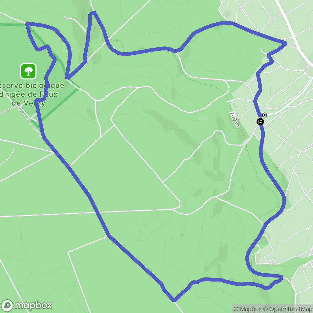 Villers-Marmery : carte du parcours de randonnée - France