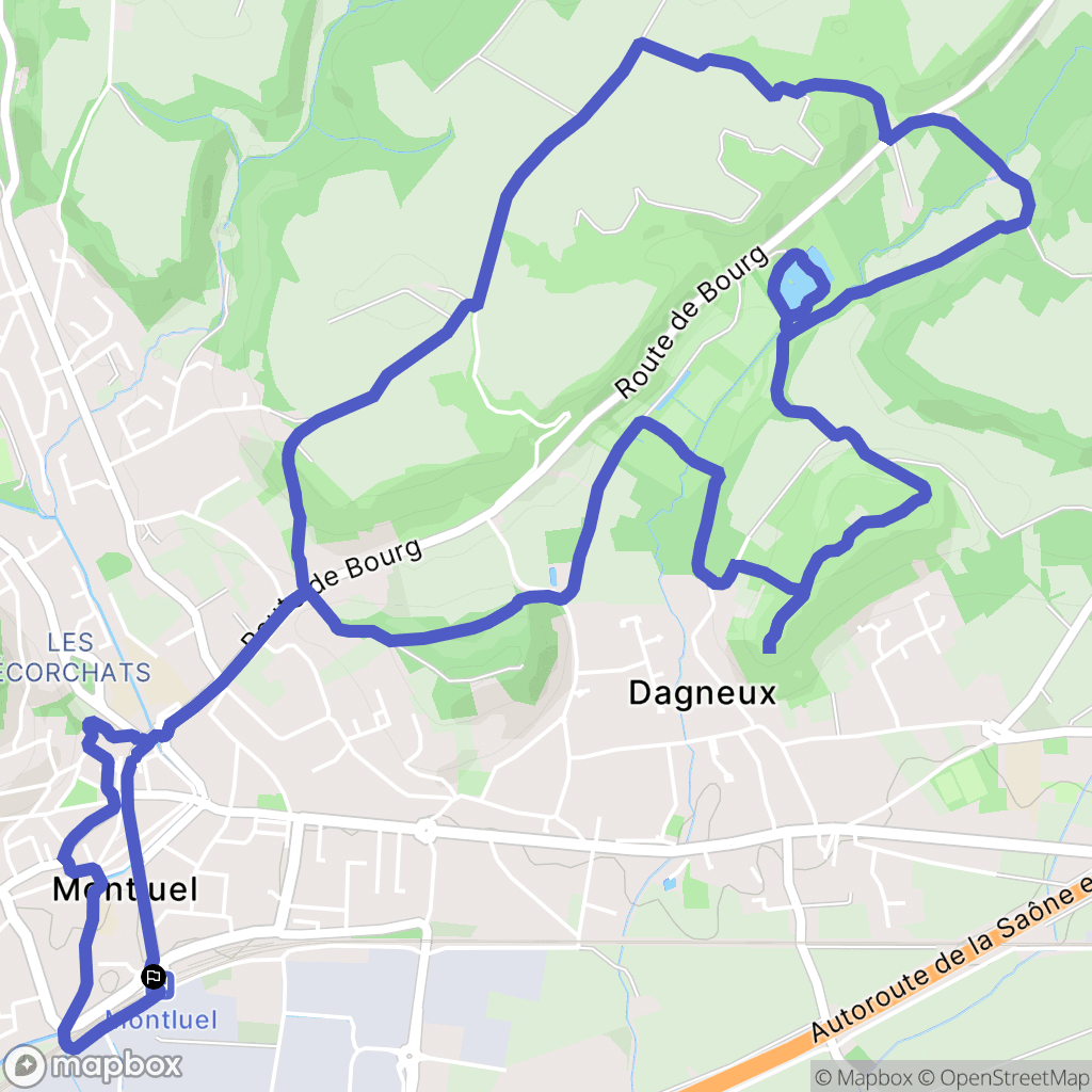 Montluel : carte du parcours de randonnée - France