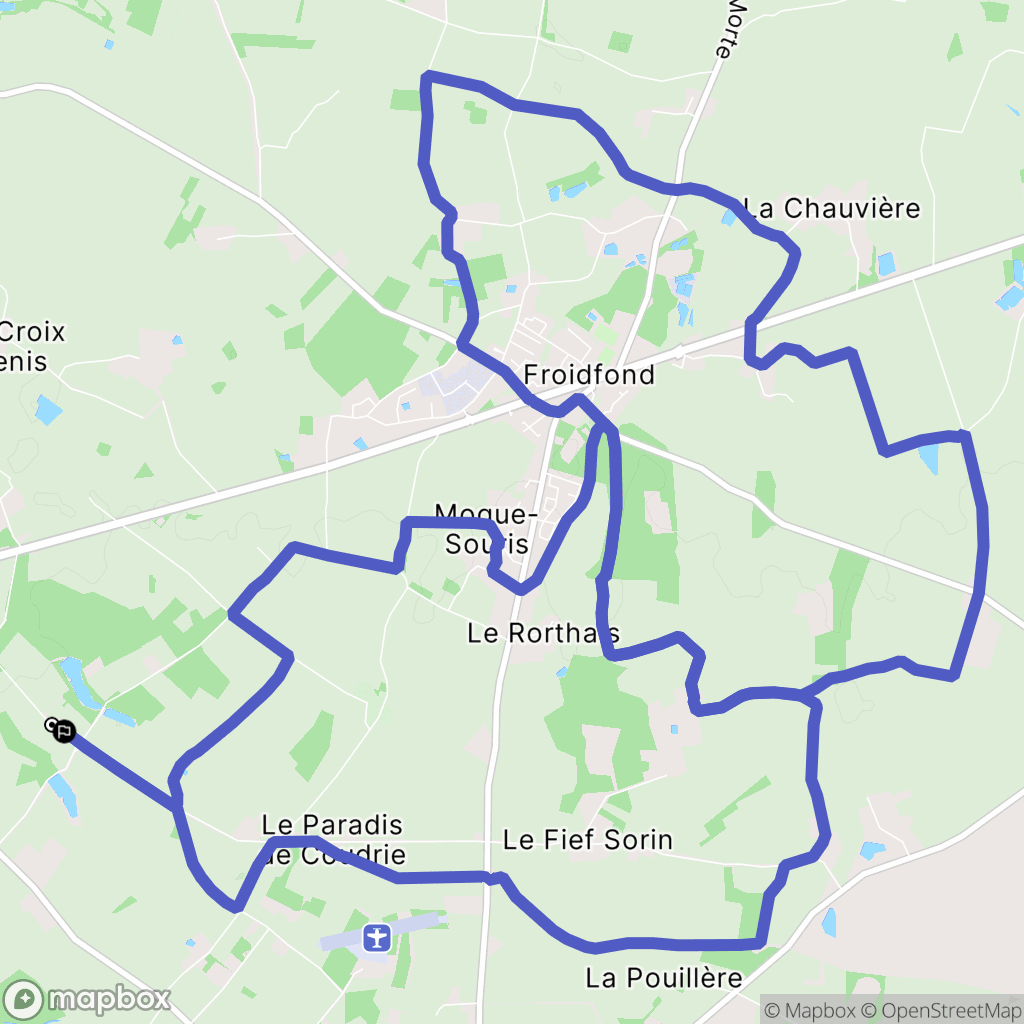 Challans : carte du parcours de randonnée - France