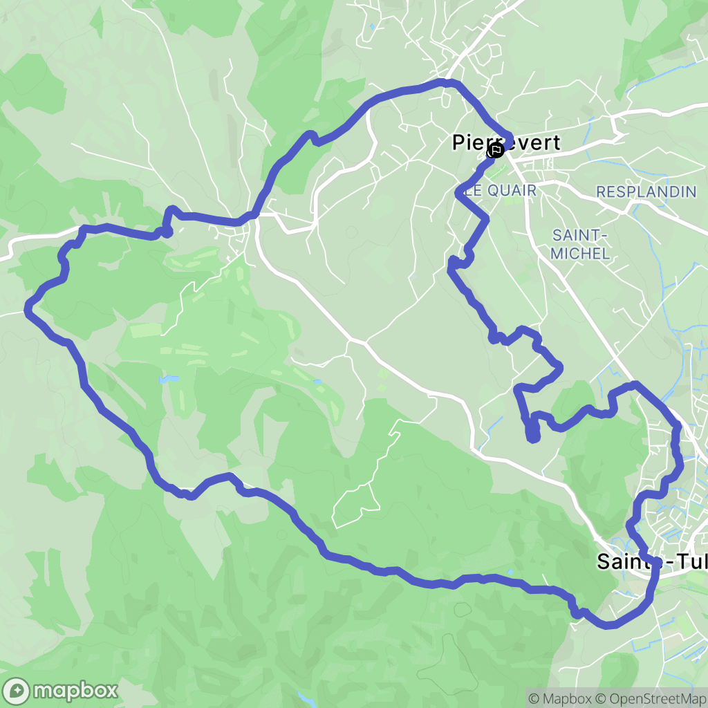 Pierrevert : carte du parcours de randonnée - France