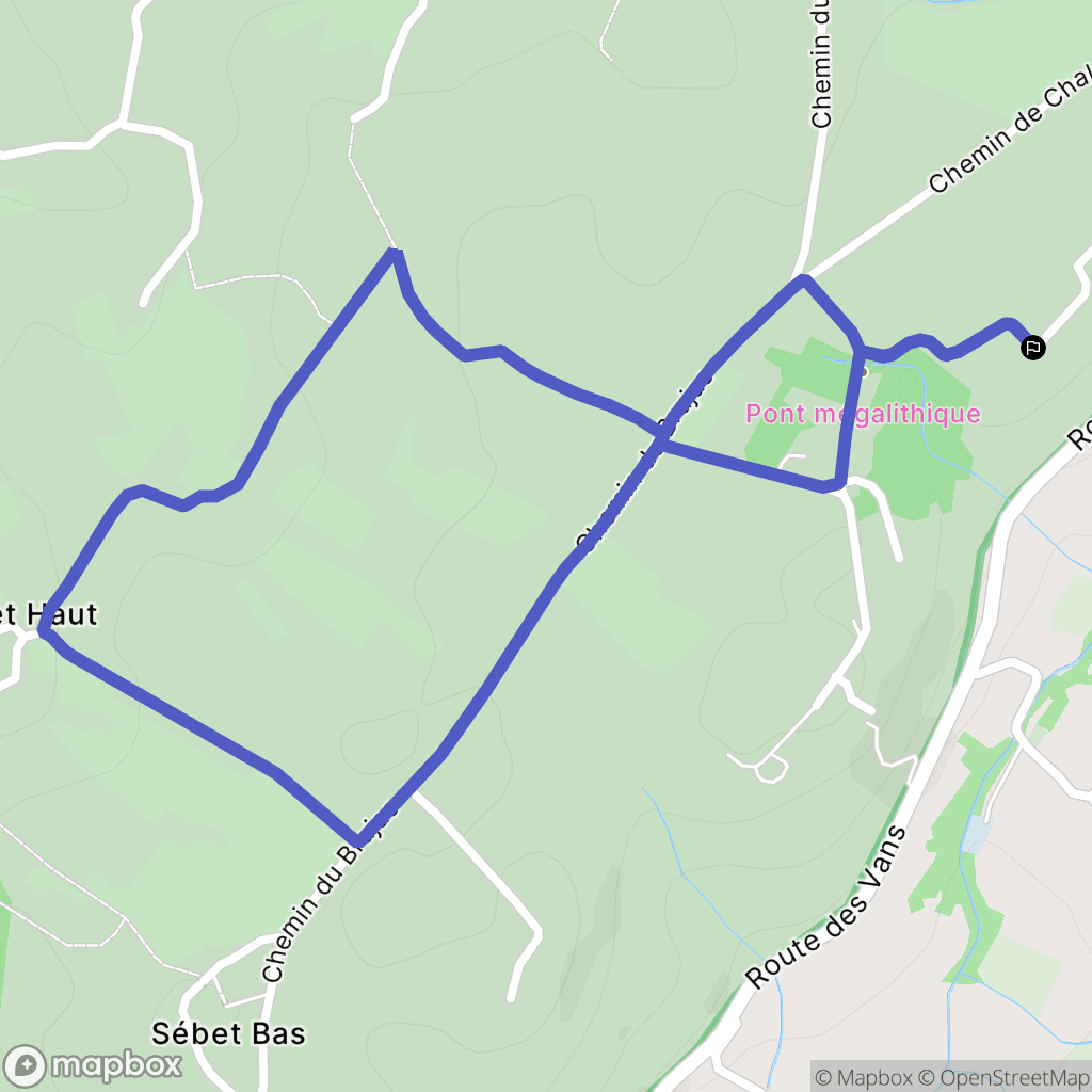 Lablachère : carte du parcours de randonnée - France