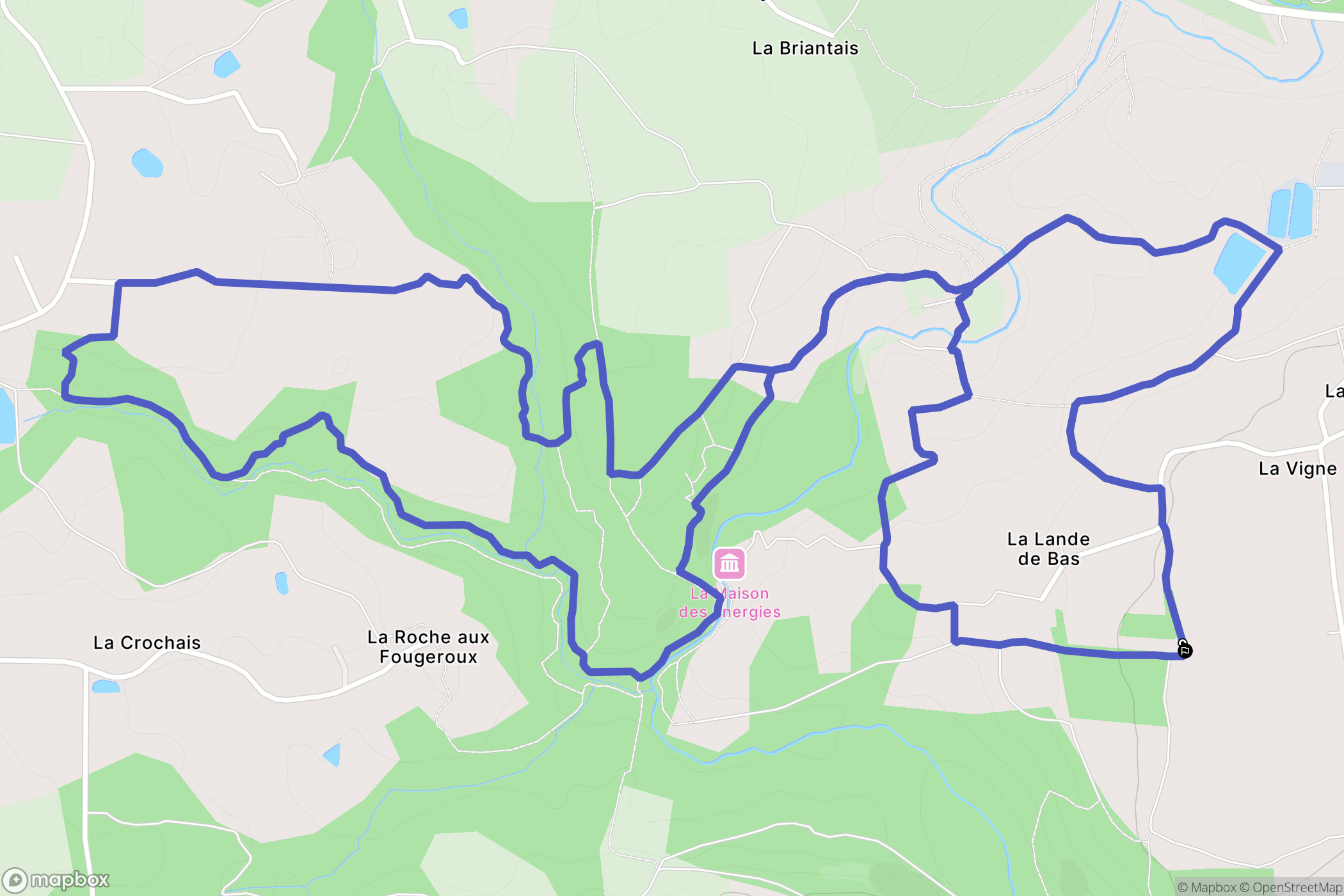 Lassy : carte du parcours de randonnée - France