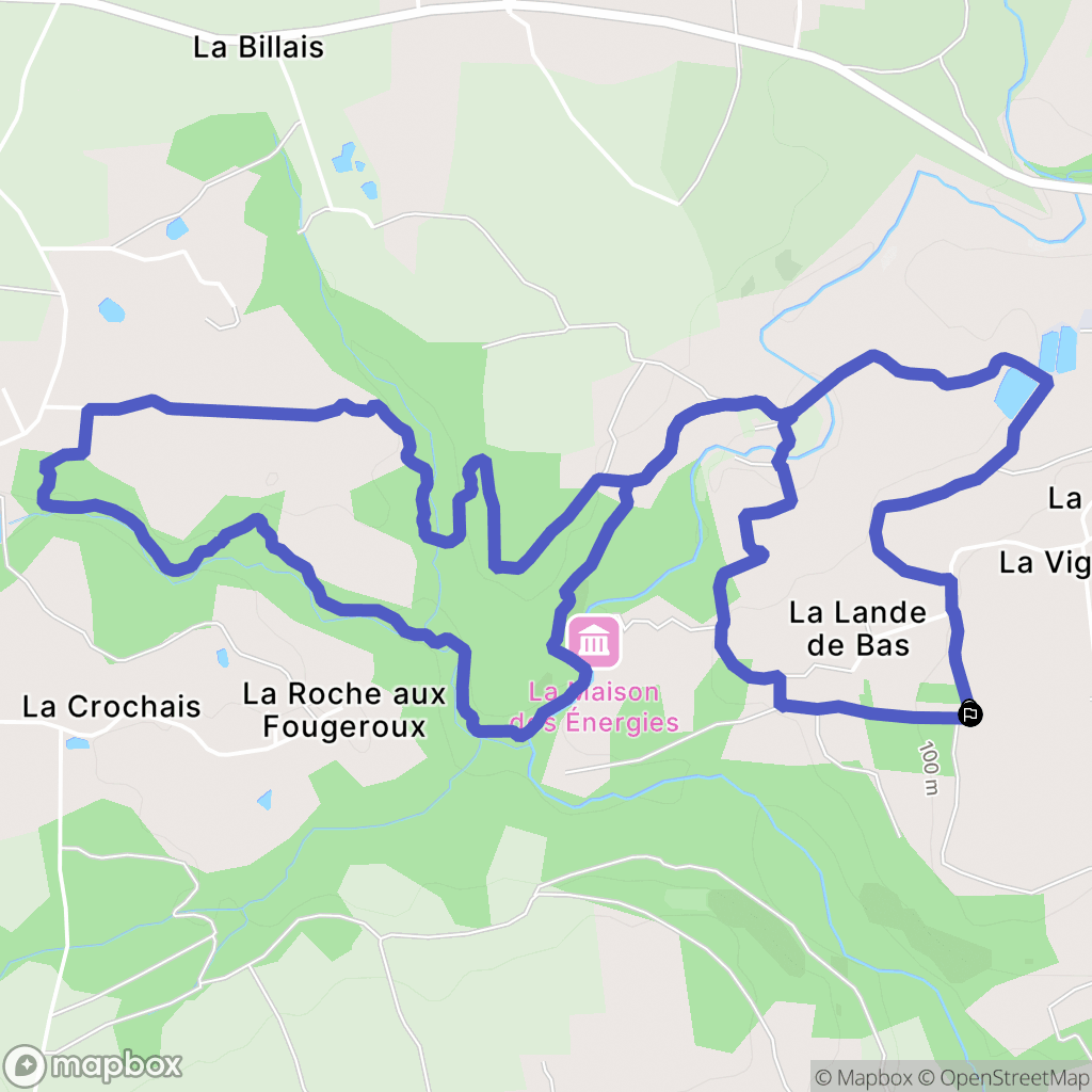 Lassy : carte du parcours de randonnée - France