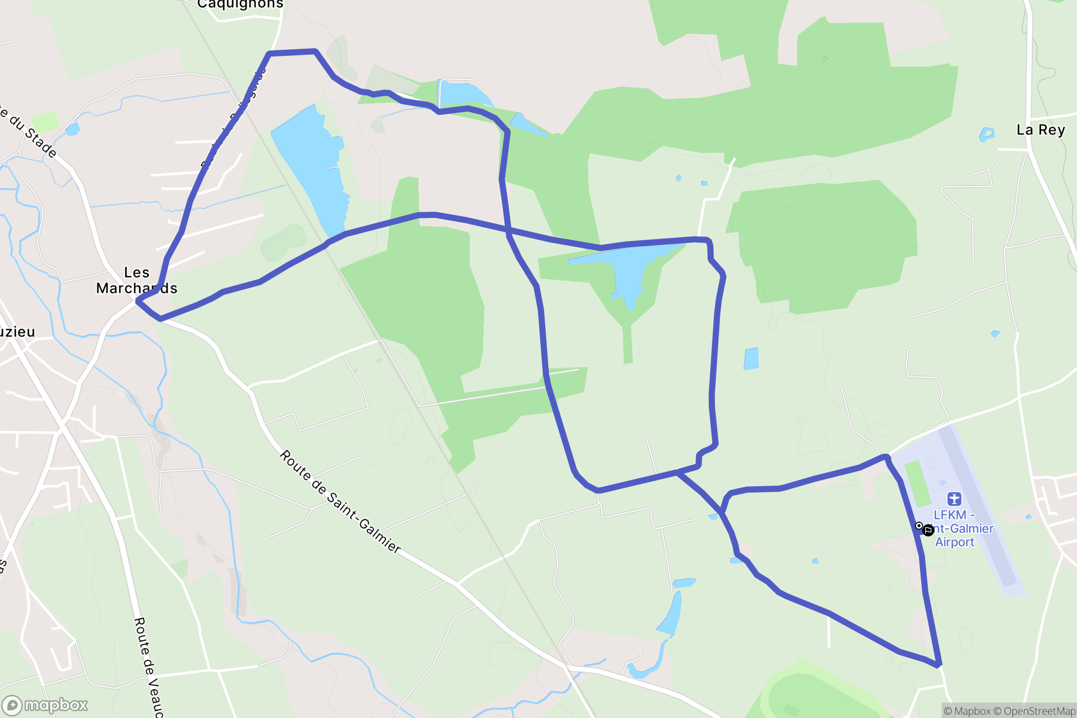 Saint-Galmier : carte du parcours de randonnée - France