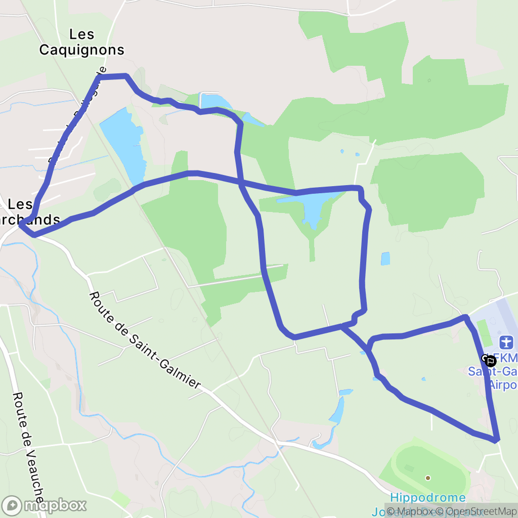 Saint-Galmier : carte du parcours de randonnée - France