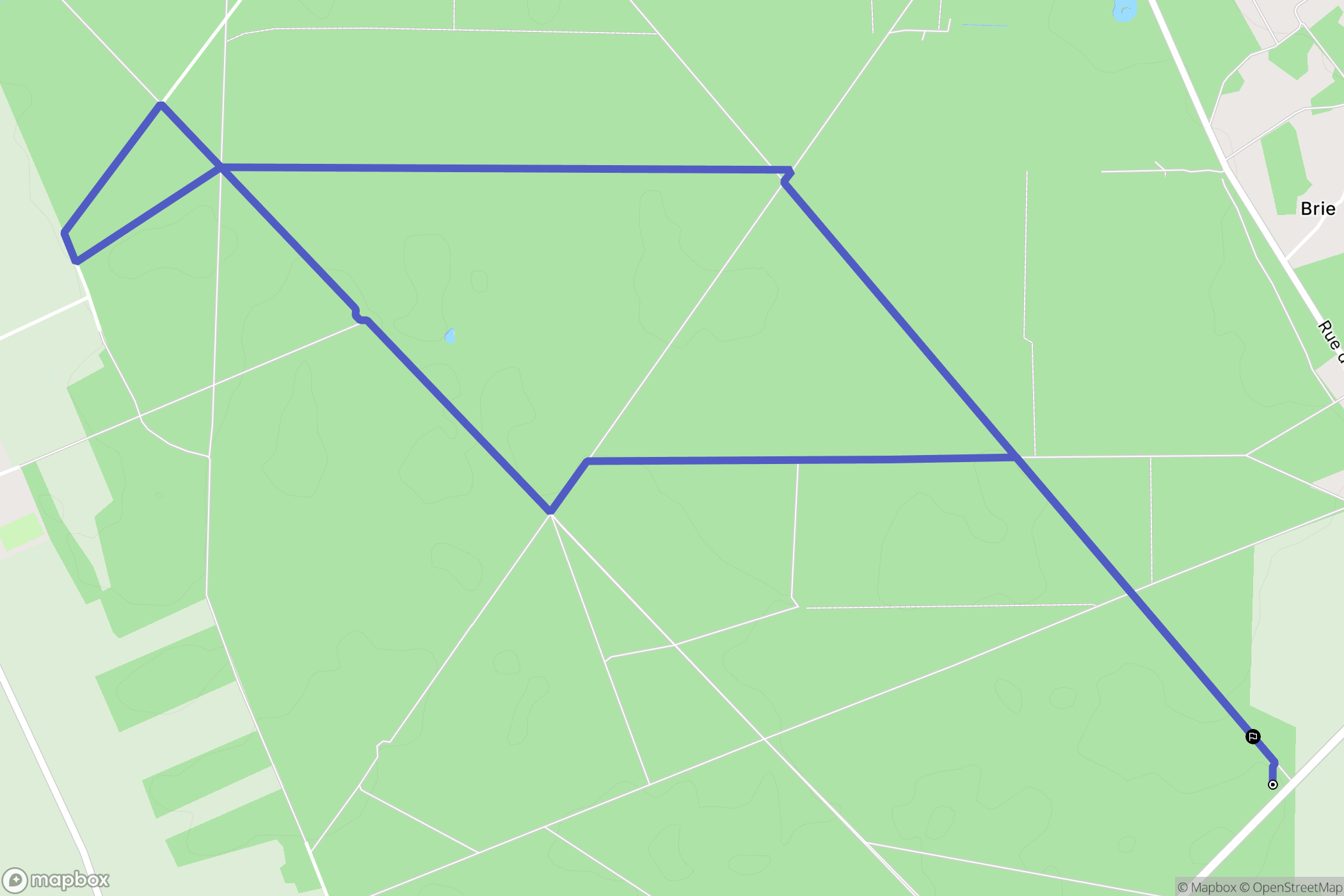 Faremoutiers : carte du parcours de randonnée - France
