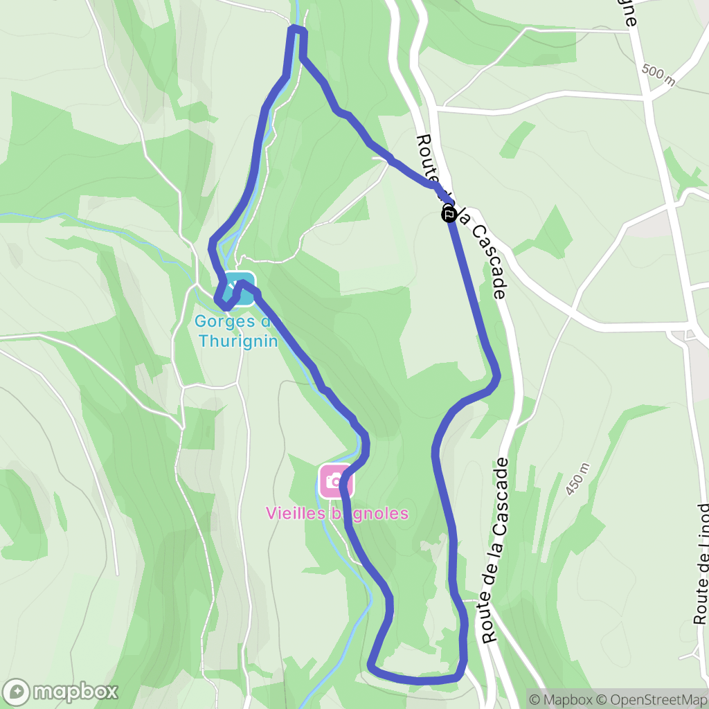 Valromey-sur-Séran : carte du parcours de randonnée - France
