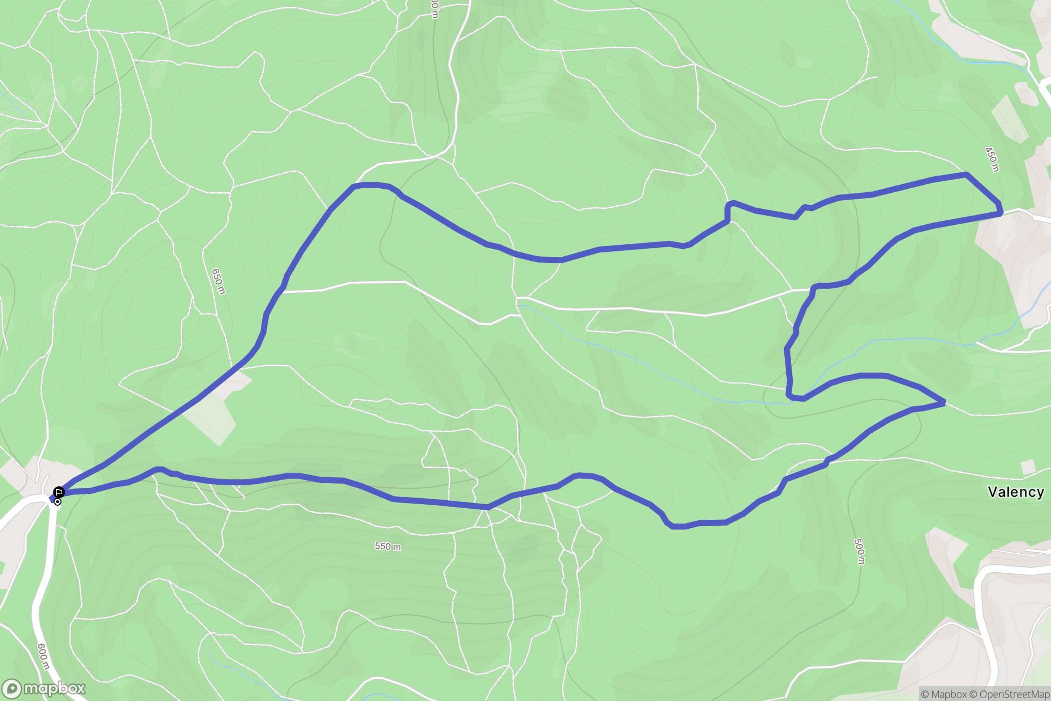Saint-Pierre-la-Palud : carte du parcours de randonnée - France