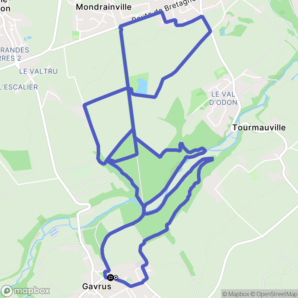 Gavrus : carte du parcours de randonnée - France