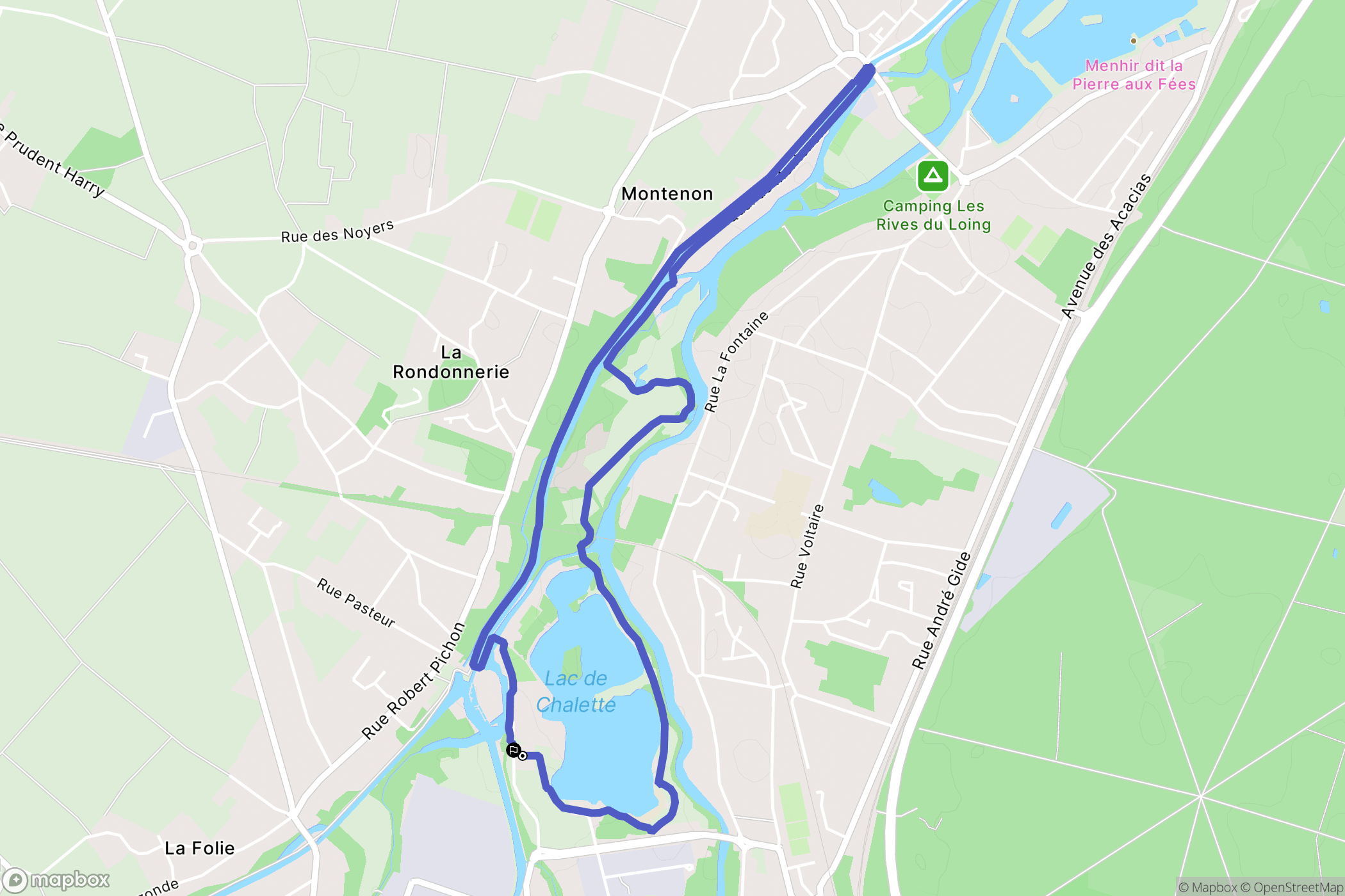Châlette-sur-Loing : carte du parcours de randonnée - France