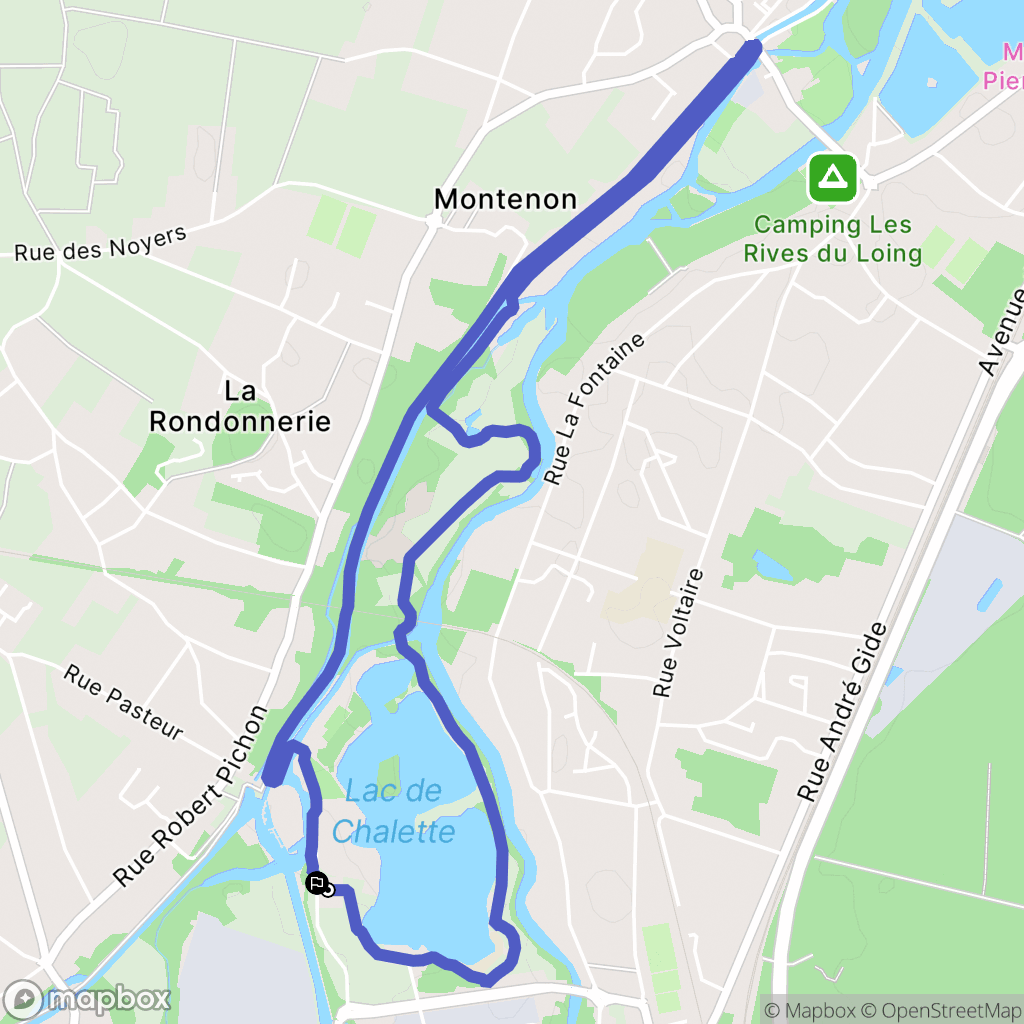 Châlette-sur-Loing : carte du parcours de randonnée - France