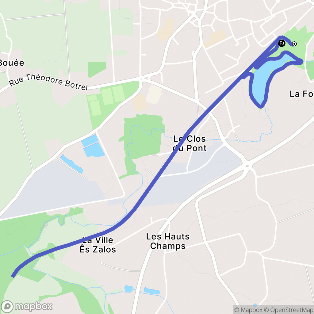 Mauron : carte du parcours de randonnée - France