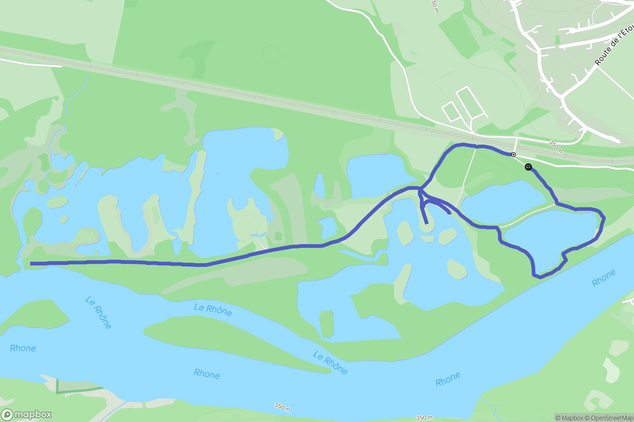 Pougny : carte du parcours de randonnée - France