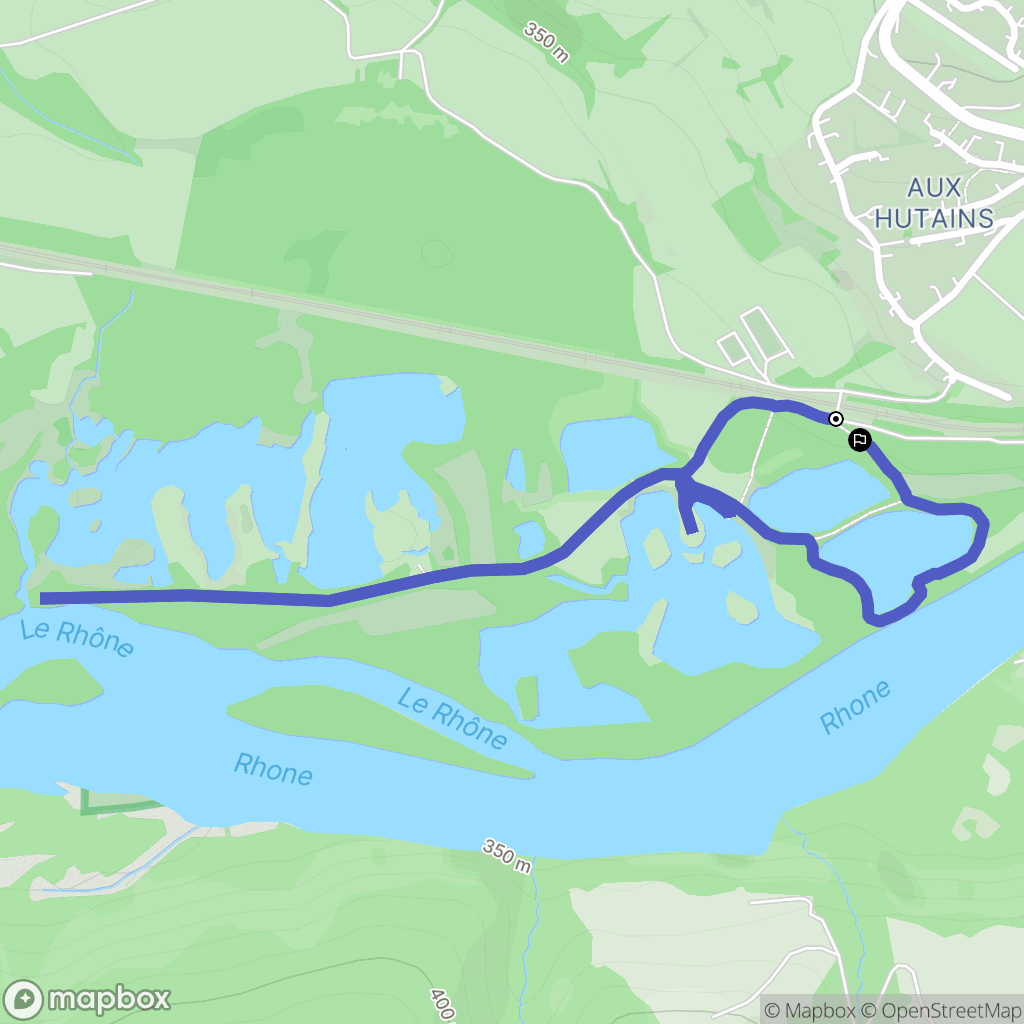 Pougny : carte du parcours de randonnée - France