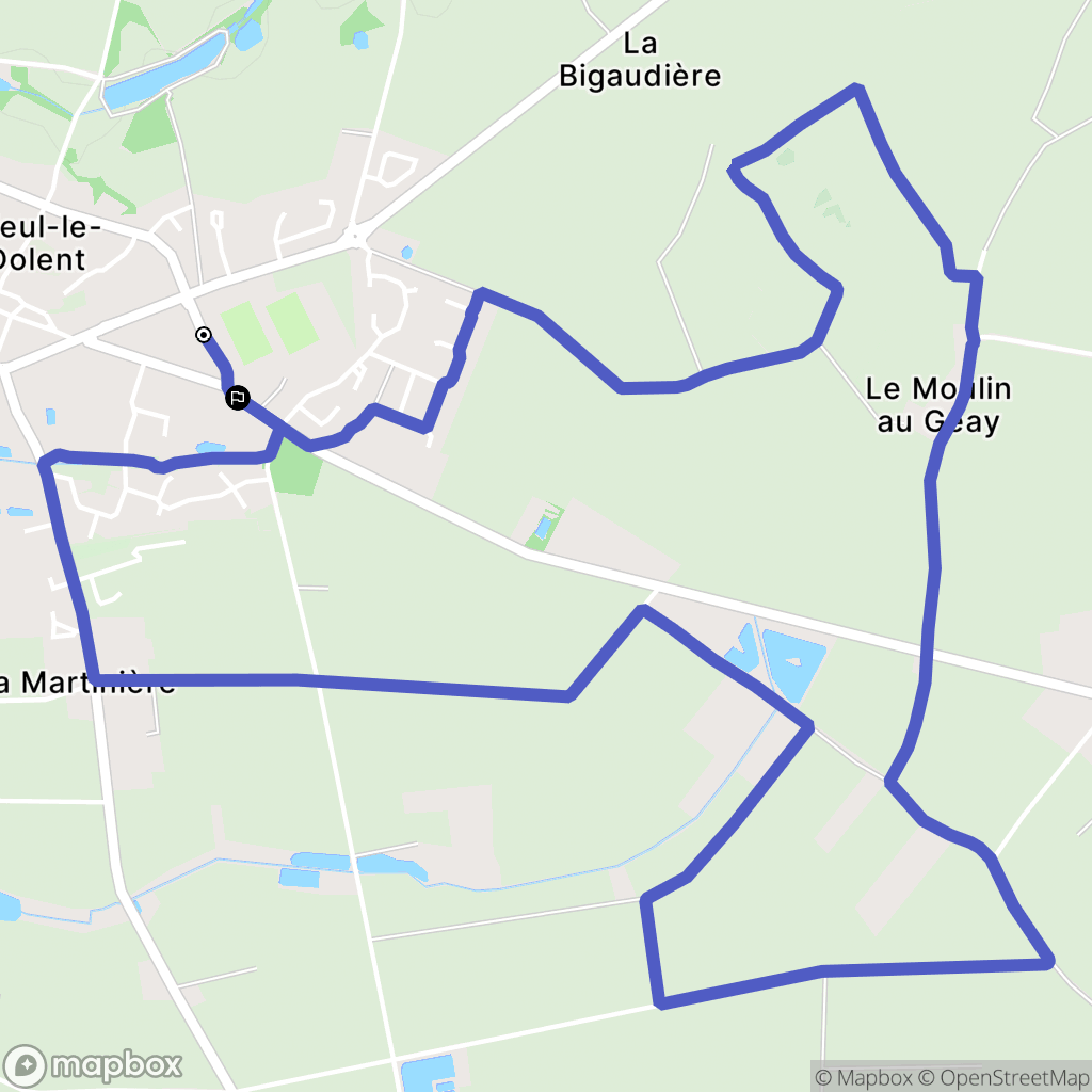 Nieul-le-Dolent : carte du parcours de randonnée - France