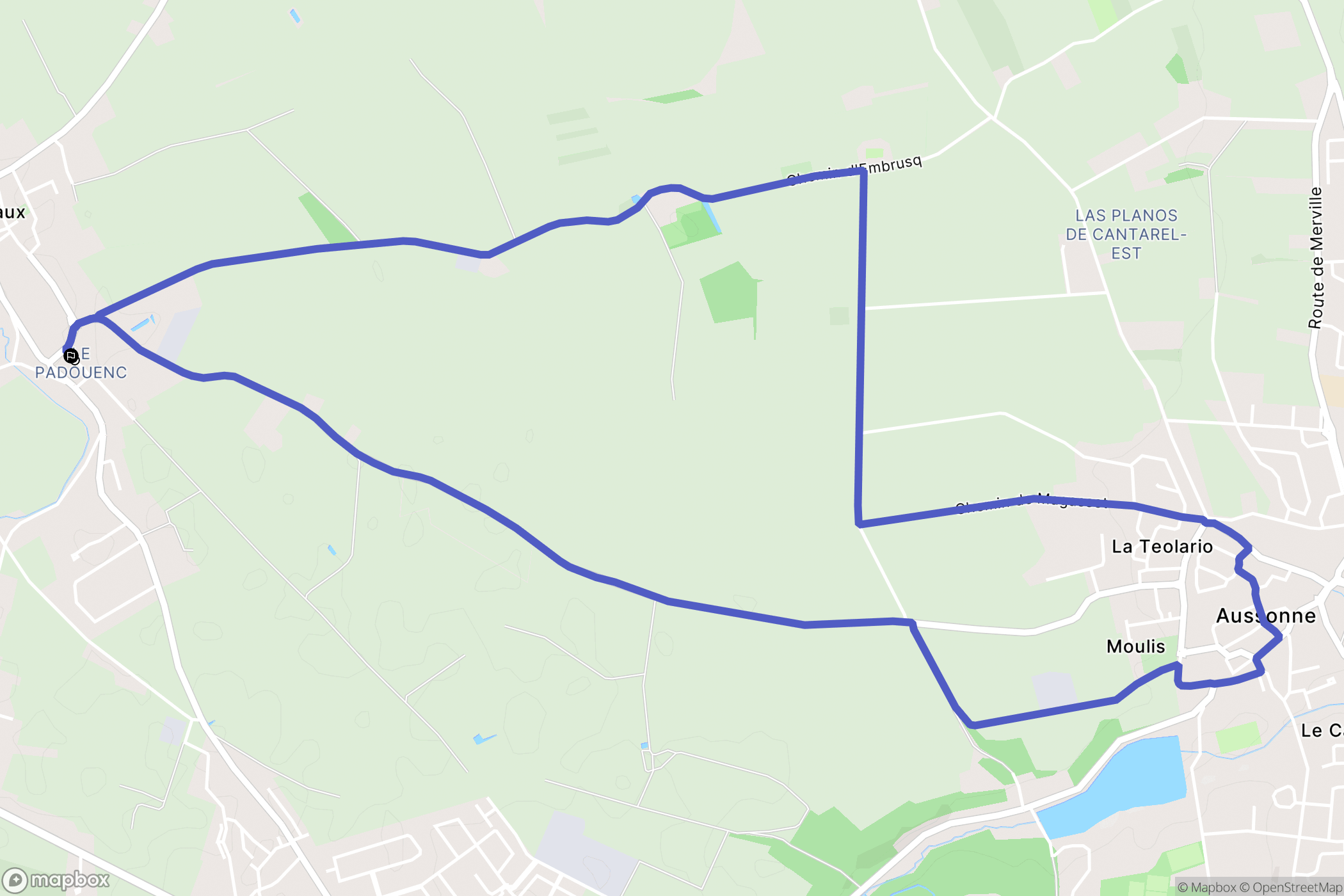 Daux : carte du parcours de randonnée - France