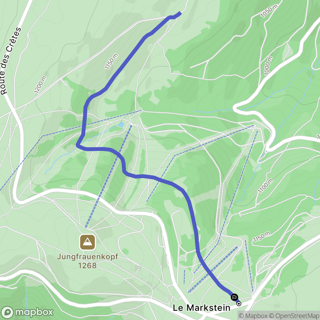Fellering : carte du parcours de randonnée - France