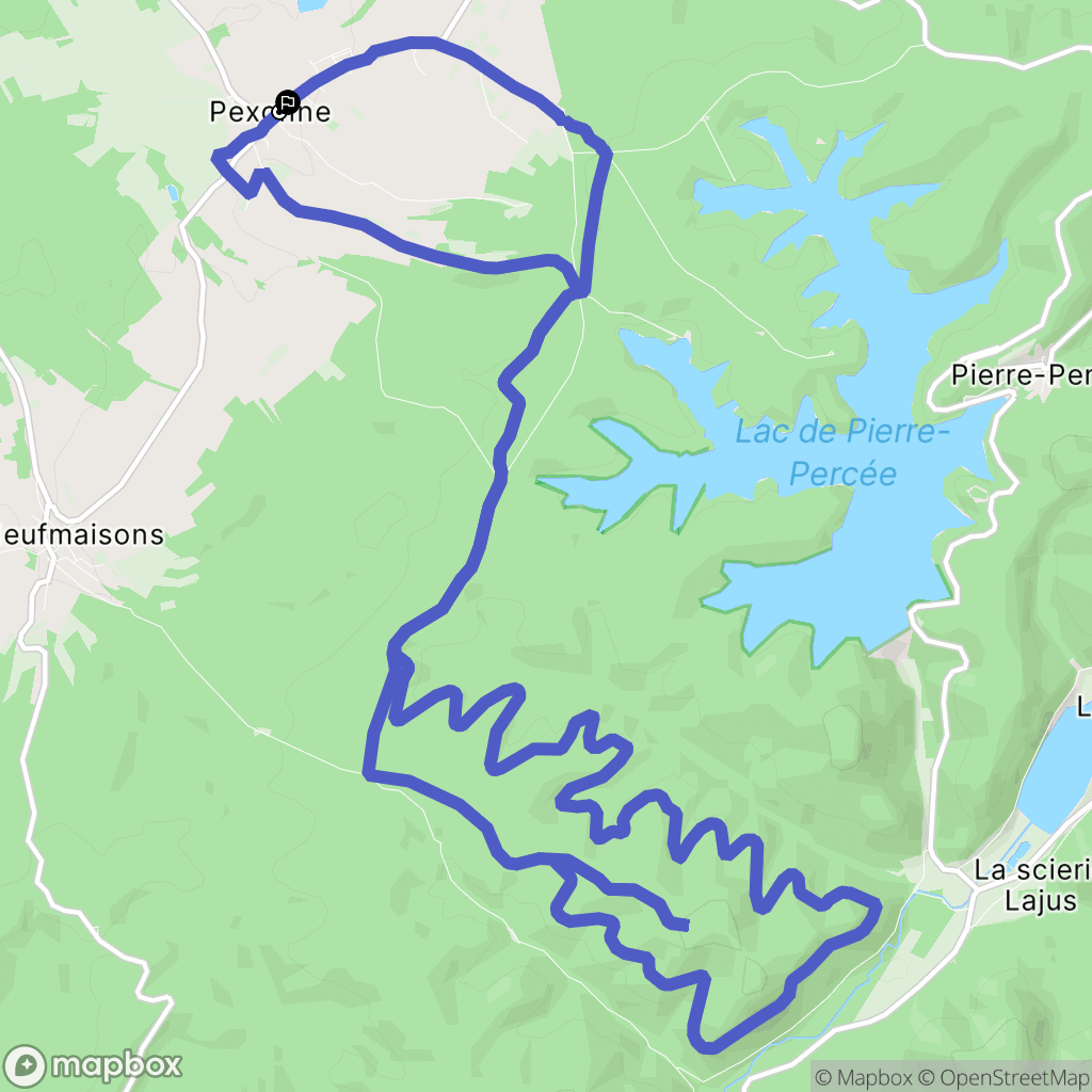 Pexonne : carte du parcours de randonnée - France