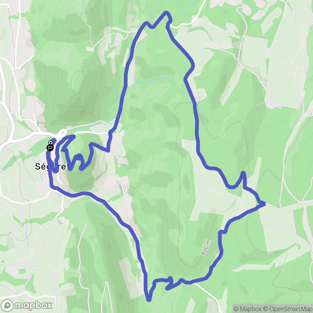 Seguret : carte du parcours de randonnée - France
