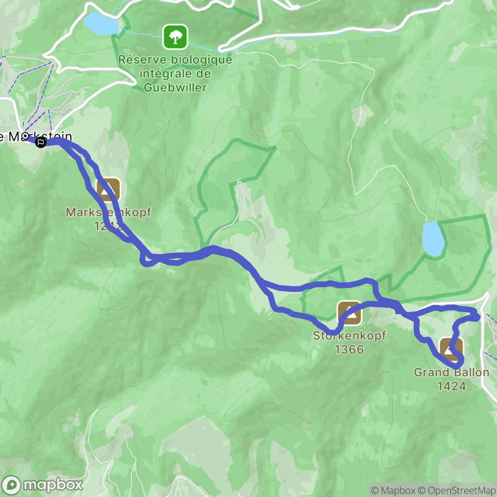 Fellering : carte du parcours de randonnée - France