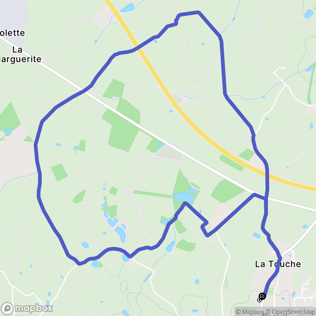 Bressuire : carte du parcours de randonnée - France