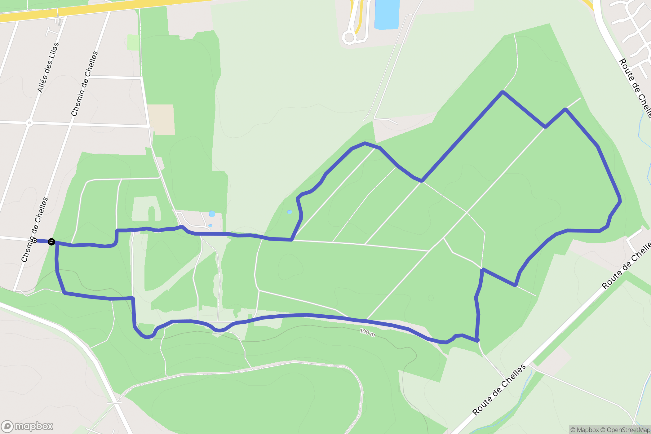 Claye-Souilly : carte du parcours de randonnée - France