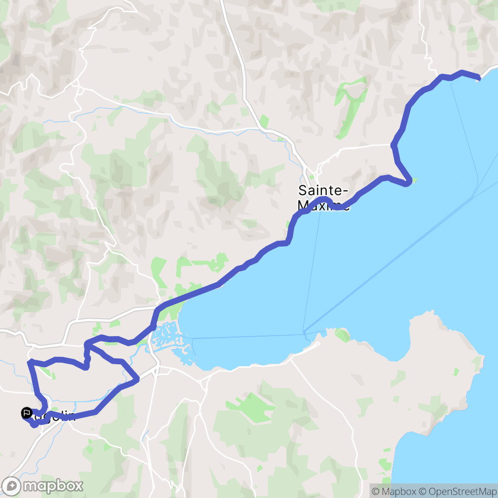 Cogolin : carte du parcours de randonnée - France