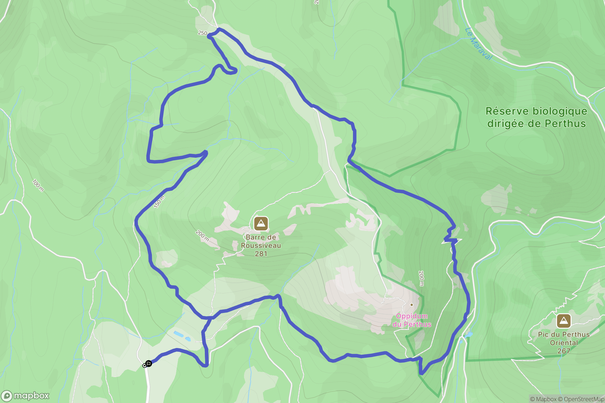Saint-Raphaël : carte du parcours de randonnée - France