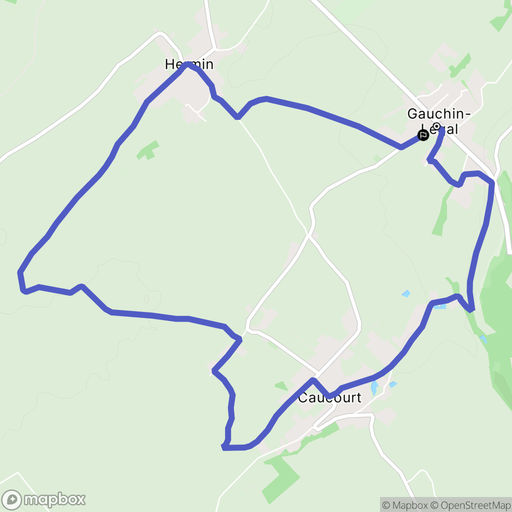 Gauchin-Légal : carte du parcours de randonnée - France