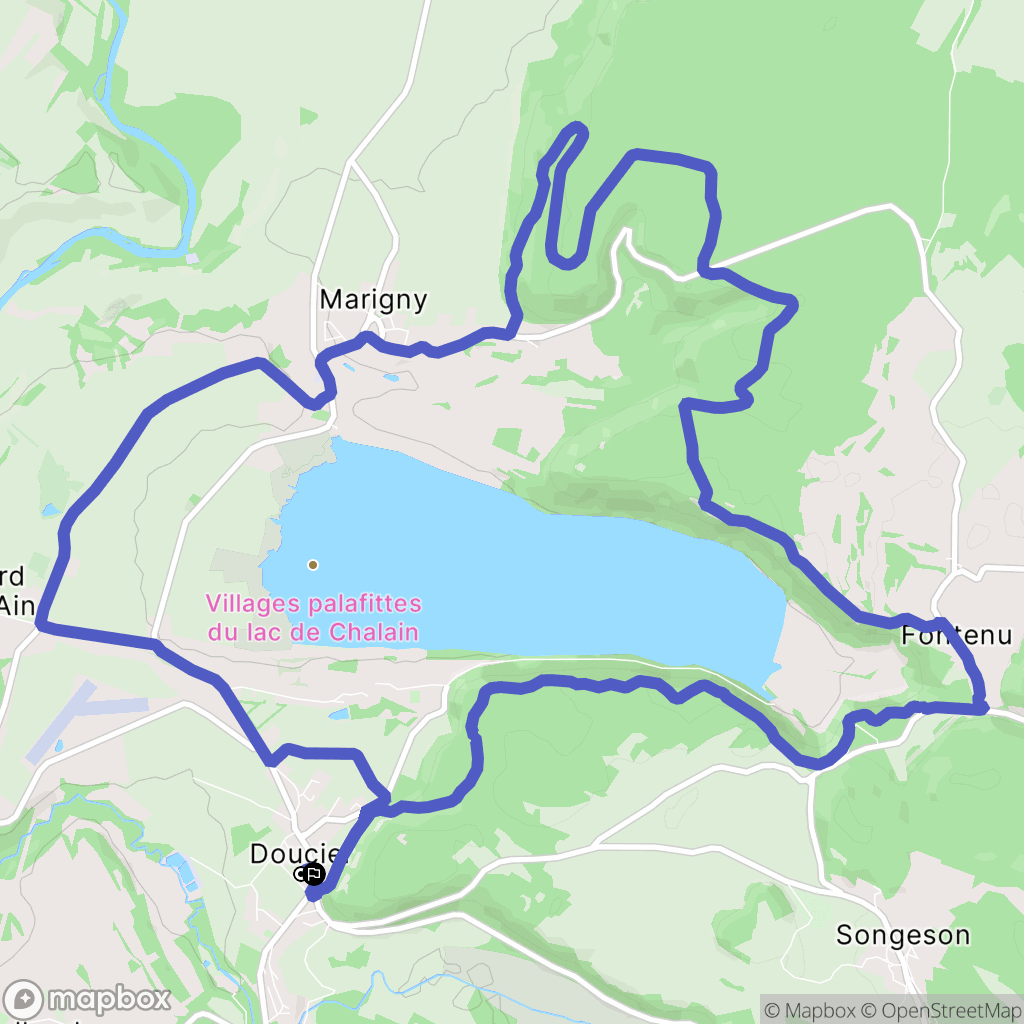 Doucier : carte du parcours de randonnée - France