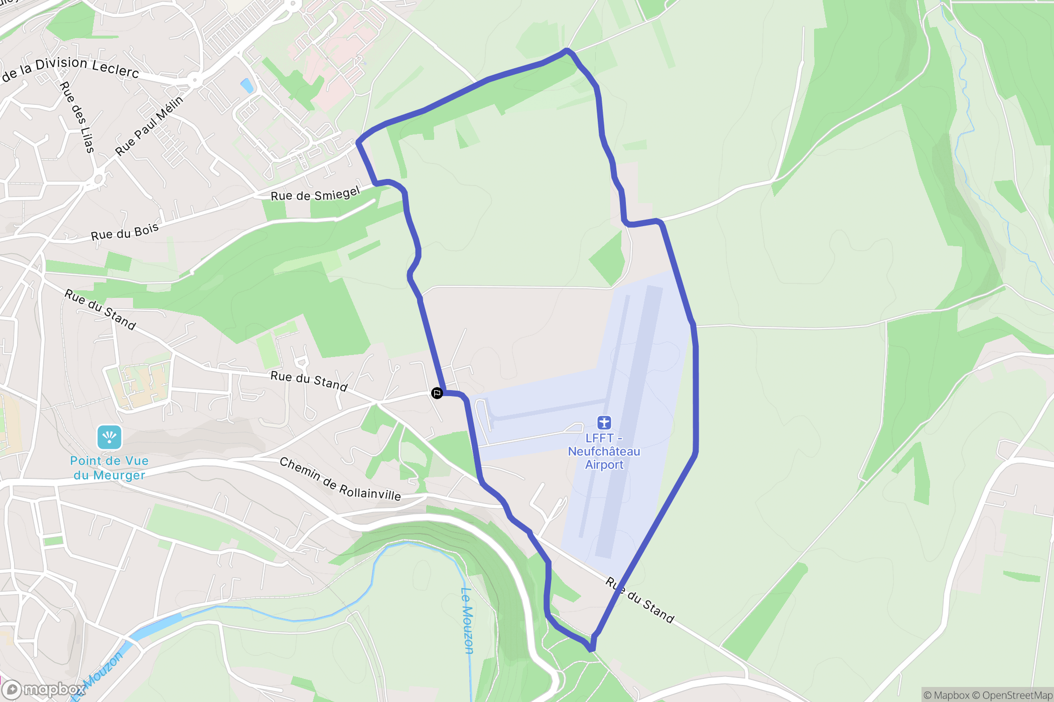 Neufchâteau : carte du parcours de randonnée - France