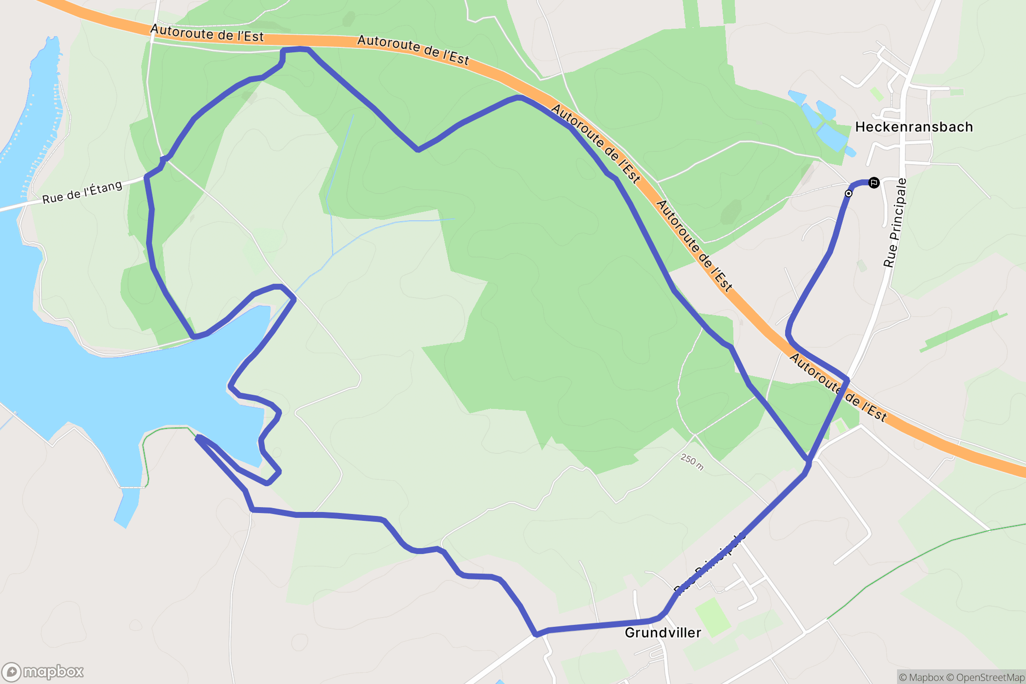 Ernestviller : carte du parcours de randonnée - France