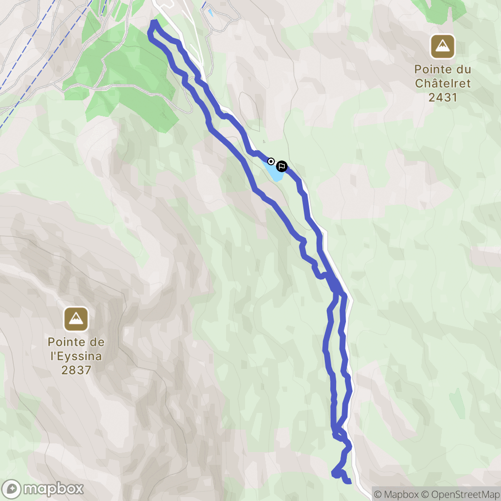 Vars : carte du parcours de randonnée - France